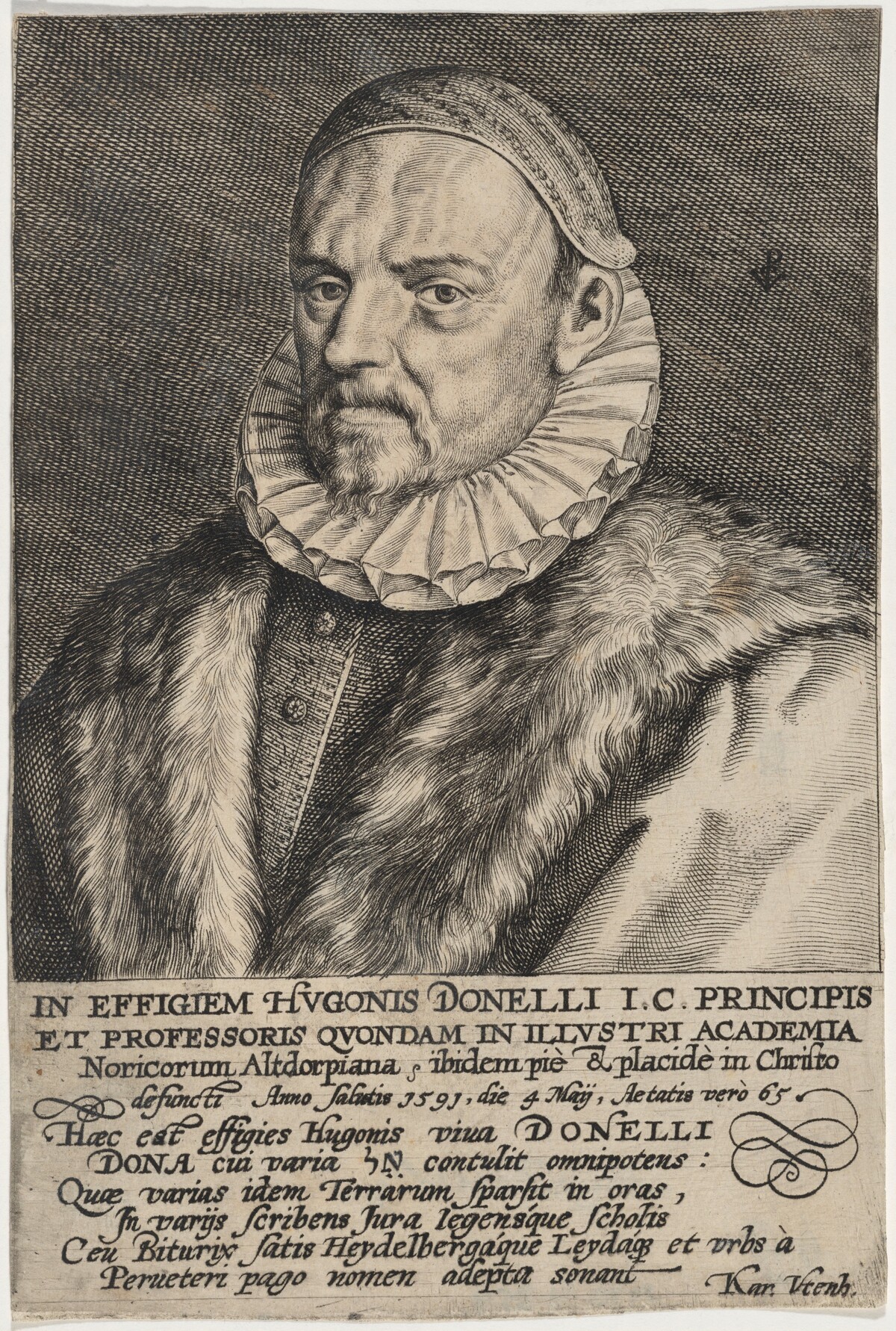 Hugo Donellus by Crispijn de Passe I