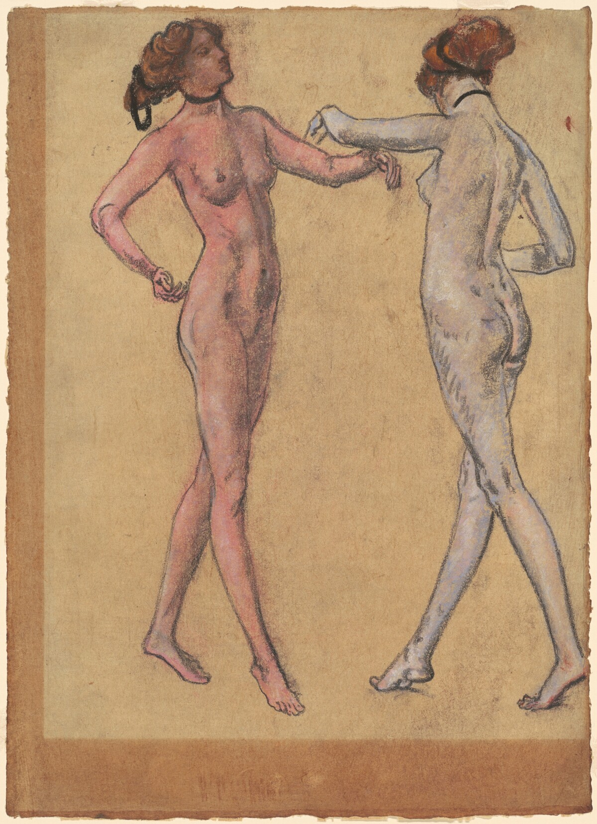 Two Views of a Dancing Nude by Arthur B. Davies