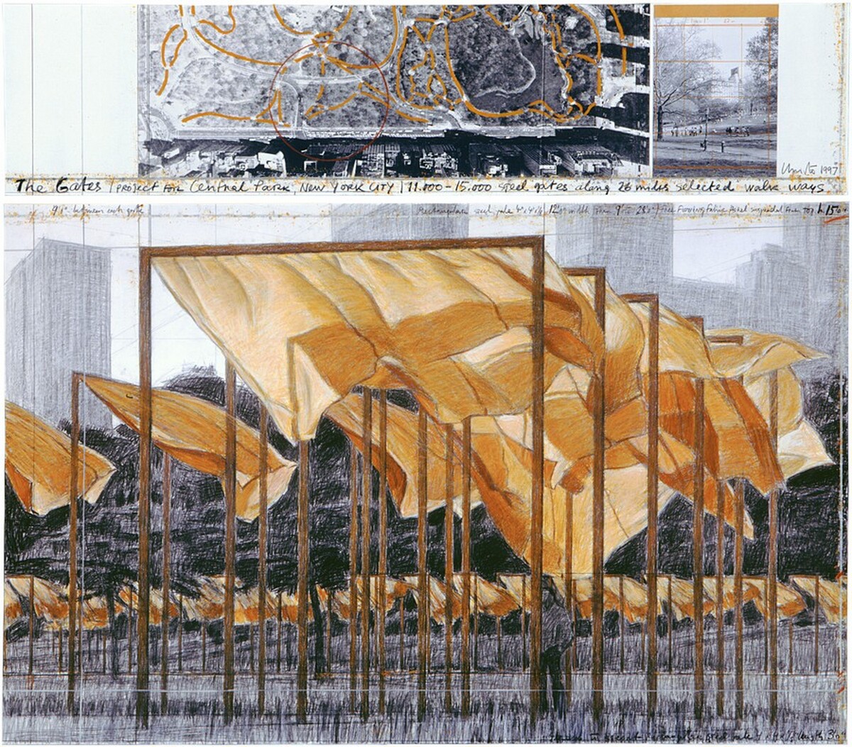 The Gates, Project for Central Park, New York City by Christo