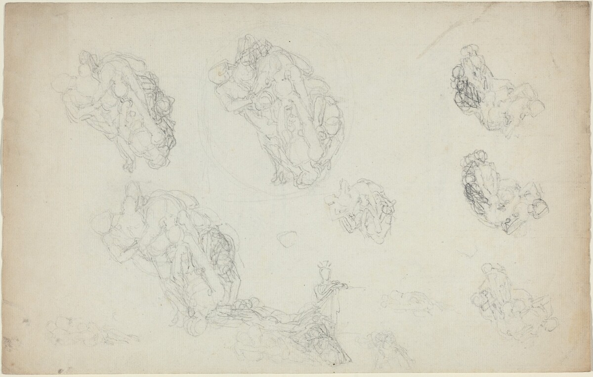 Sheet of Studies [recto and verso] by John Flaxman