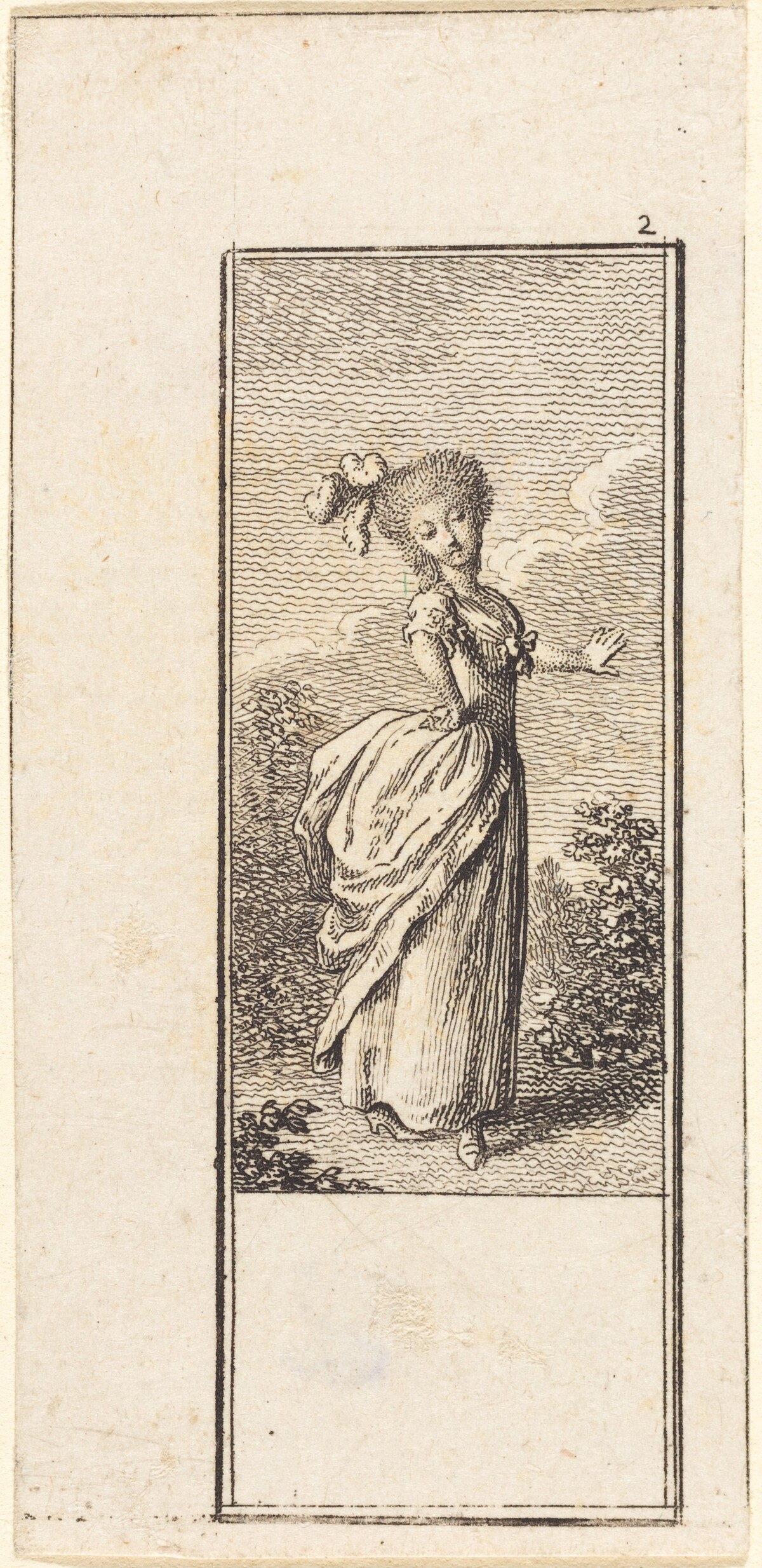 Girl with an Ostrich Feather Headdress by Daniel Nikolaus Chodowiecki