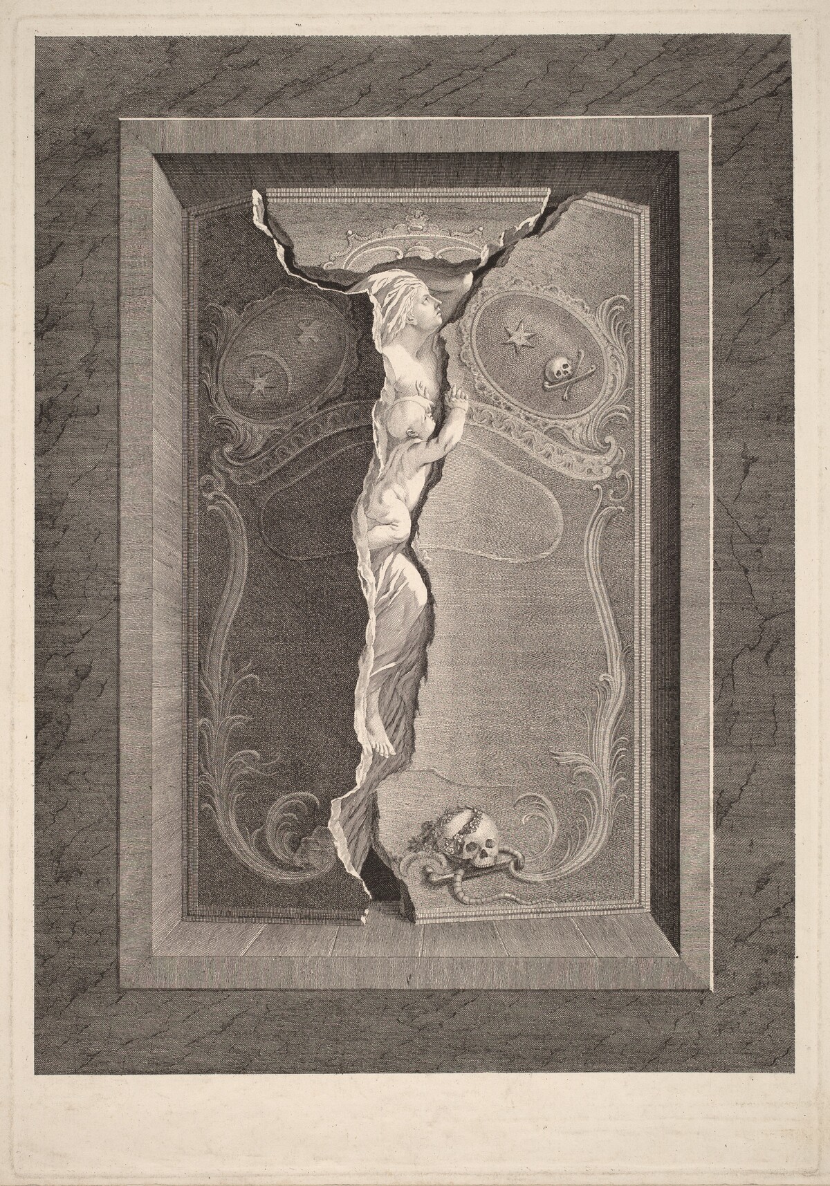 The Tomb of Madame Langhans by Christian von Mechel and Bartholomäus Hübner, after Johannes August Nahl, the Younger