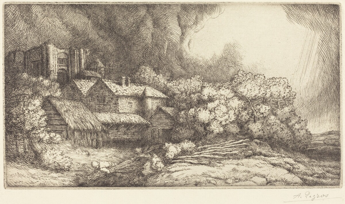 Farm at the Monastery (La ferme de l'abbaye) by Alphonse Legros