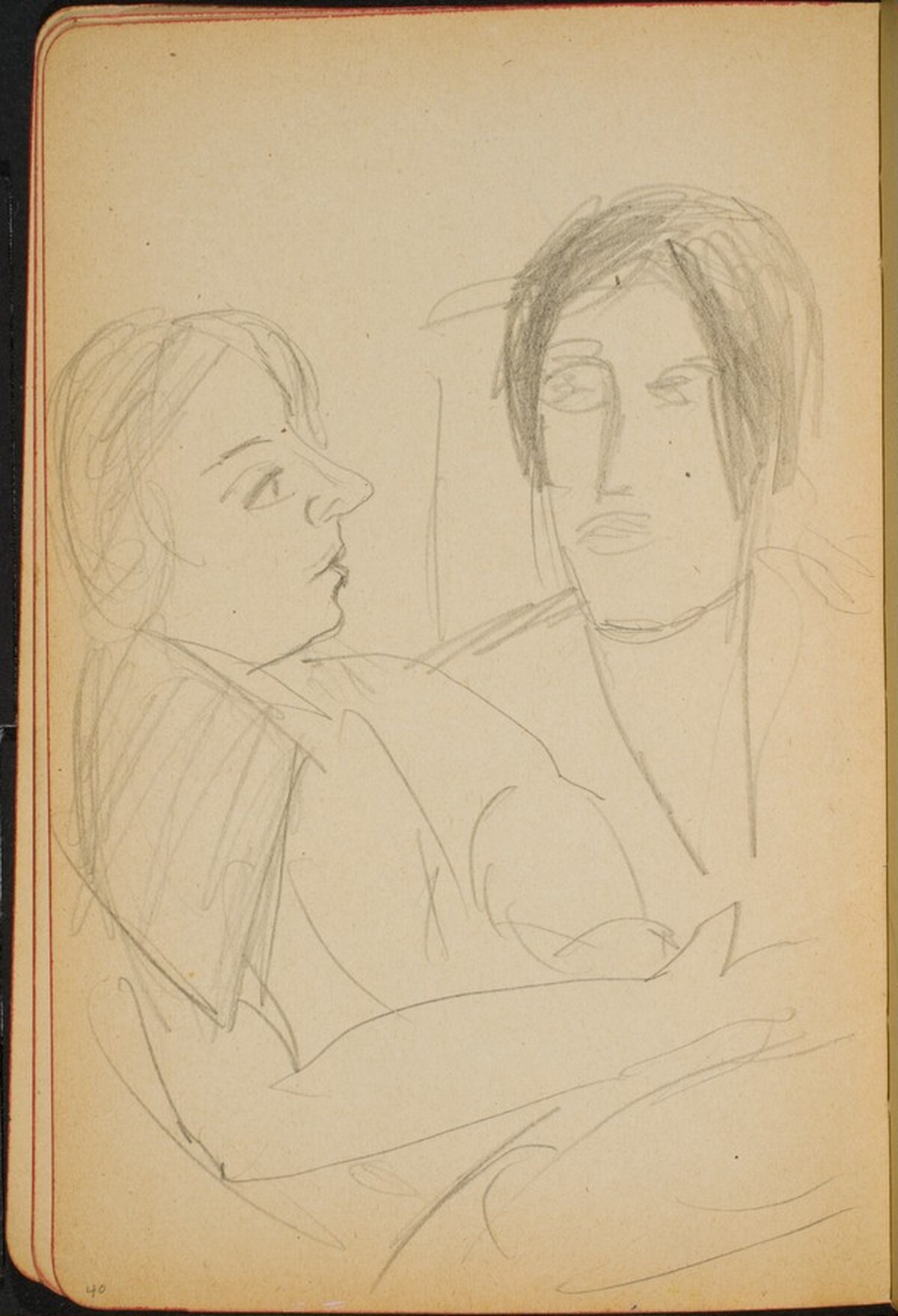 Zwei Frauen (Two Women) [p. 40] by Max Beckmann