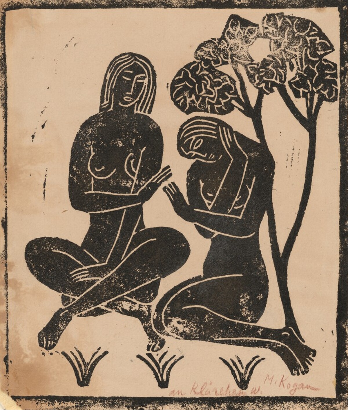 Zwei Nackte Frauen (Two Nude Women) by Moissey Kogan