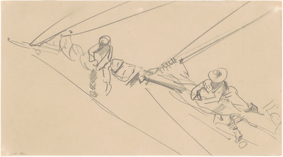 Men on a Spar by John Singer Sargent
