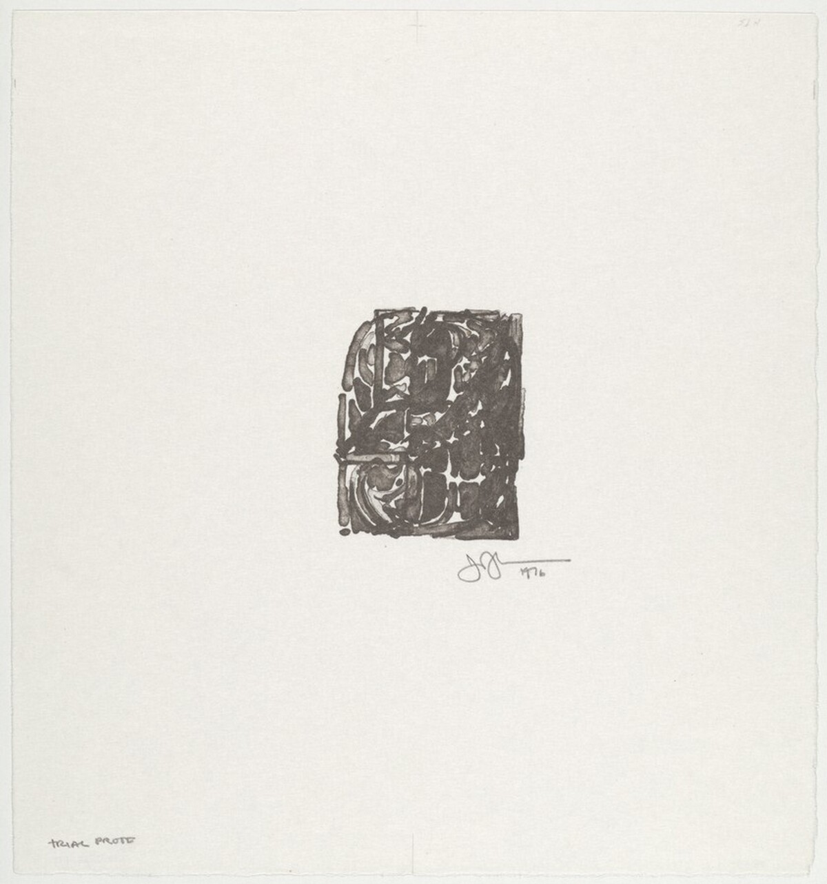 Bookplate for the Friends of the Sarah Lawrence College Library [trial proof] by Jasper Johns