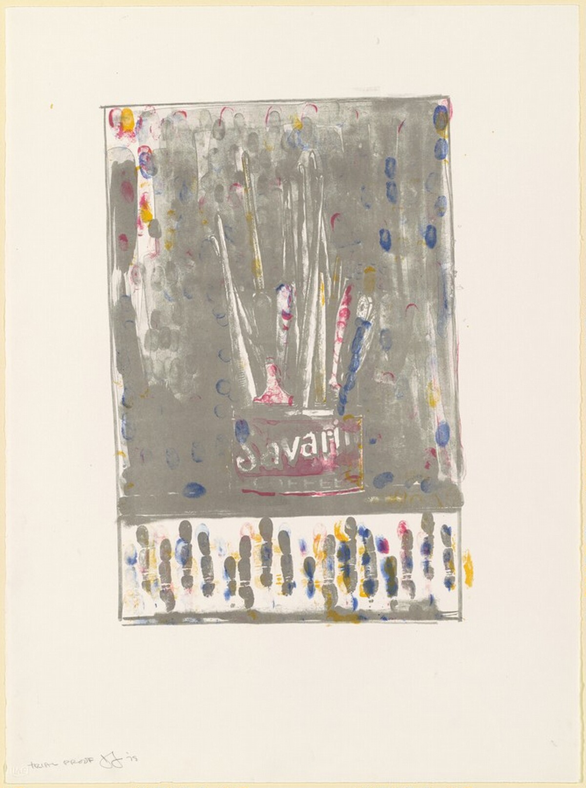 Savarin 3 (Red) [trial proof] by Jasper Johns