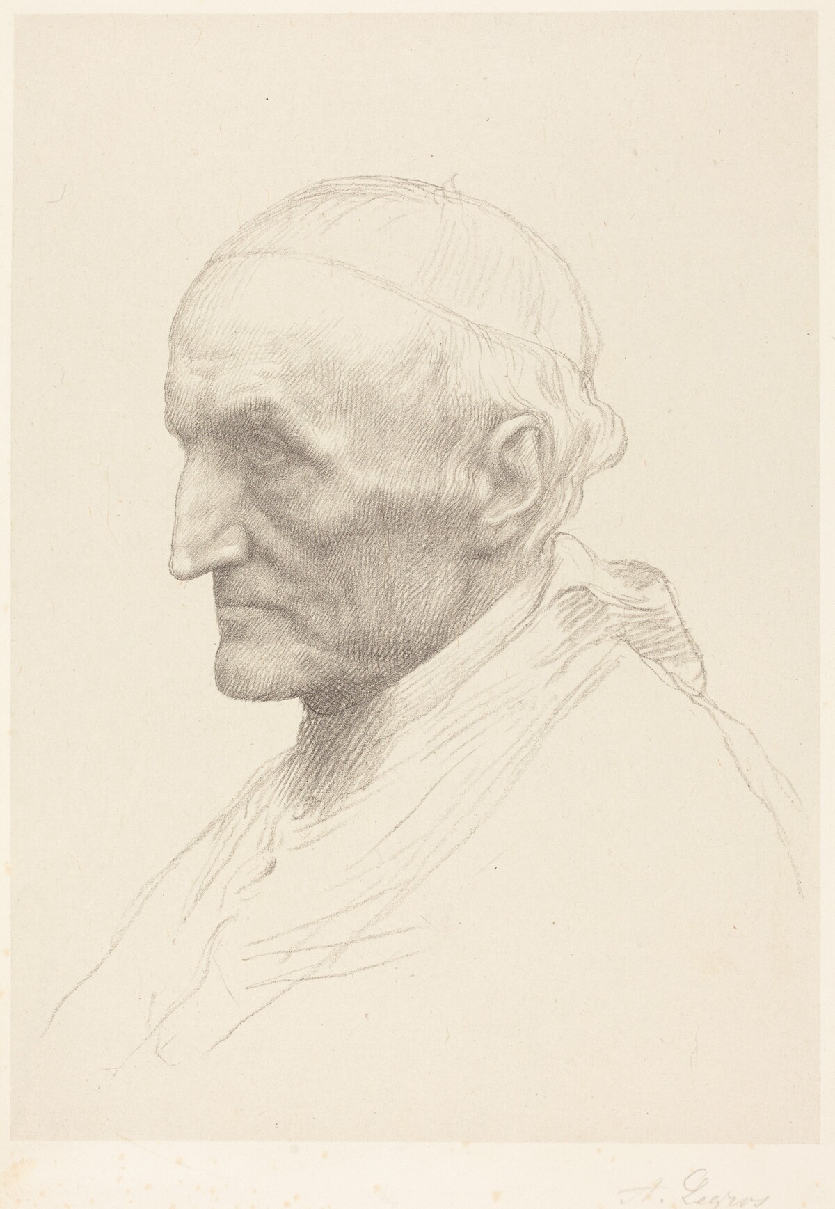 Cardinal Manning, 2nd plate by Alphonse Legros