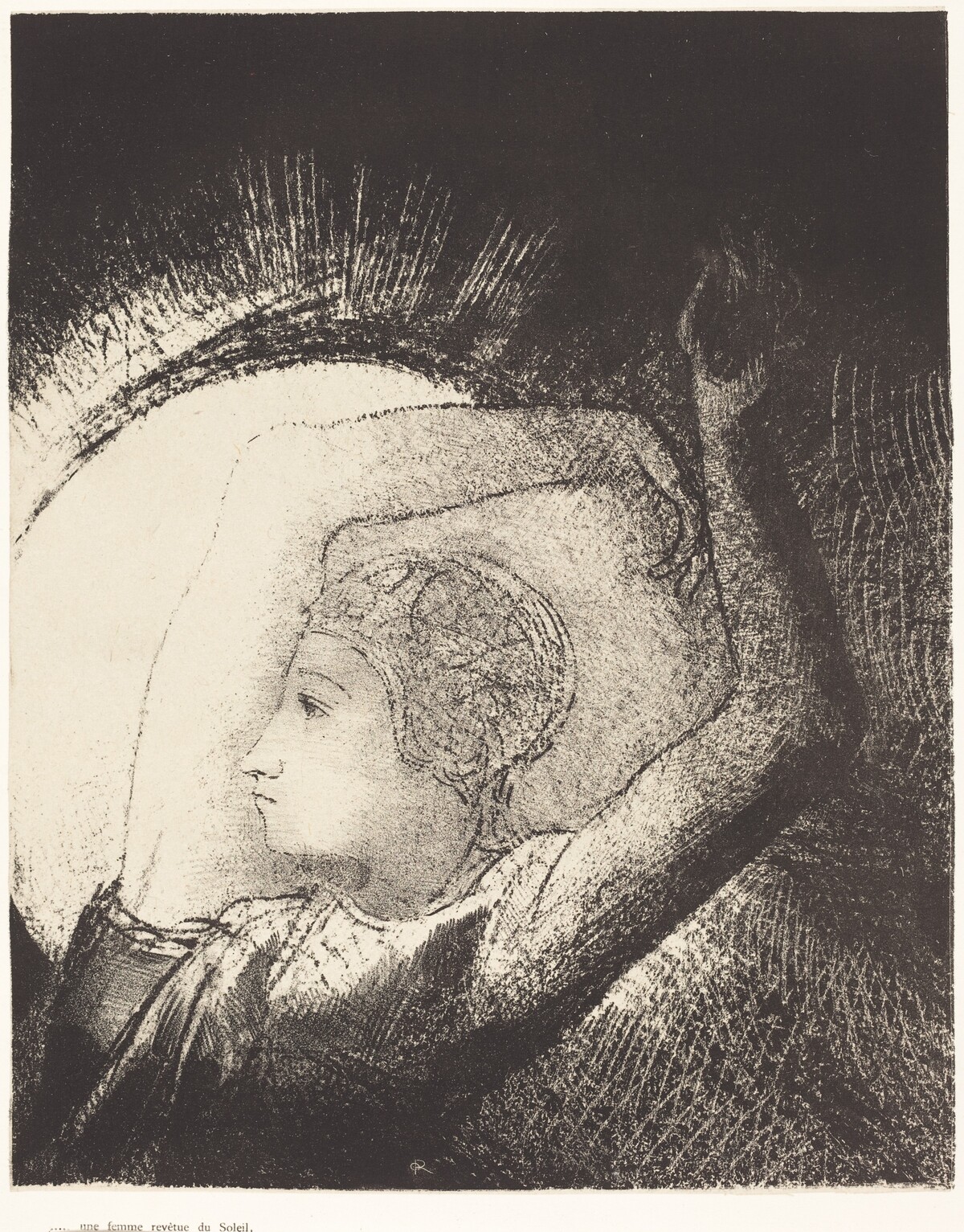 Une femme revêtue du Soleil (A woman clothed with the sun) by Odilon Redon