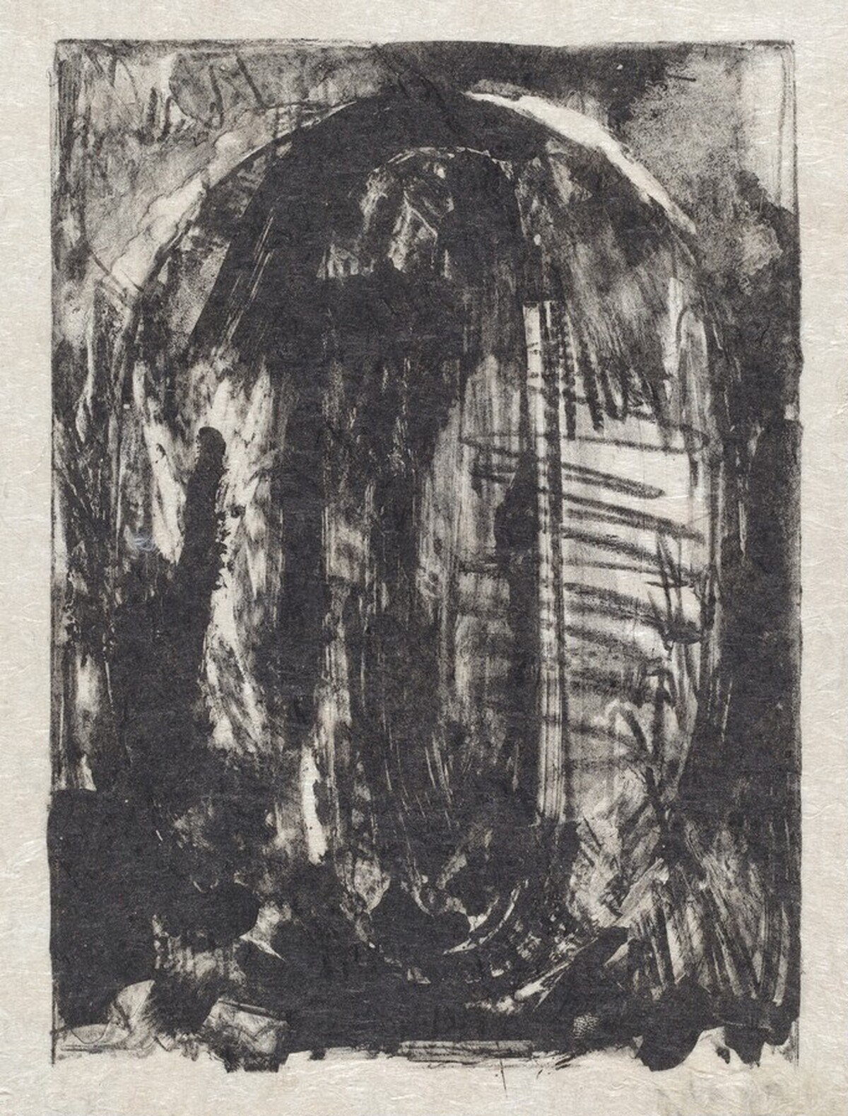 Figure 0 from 0-9 (Black) [proof] by Jasper Johns