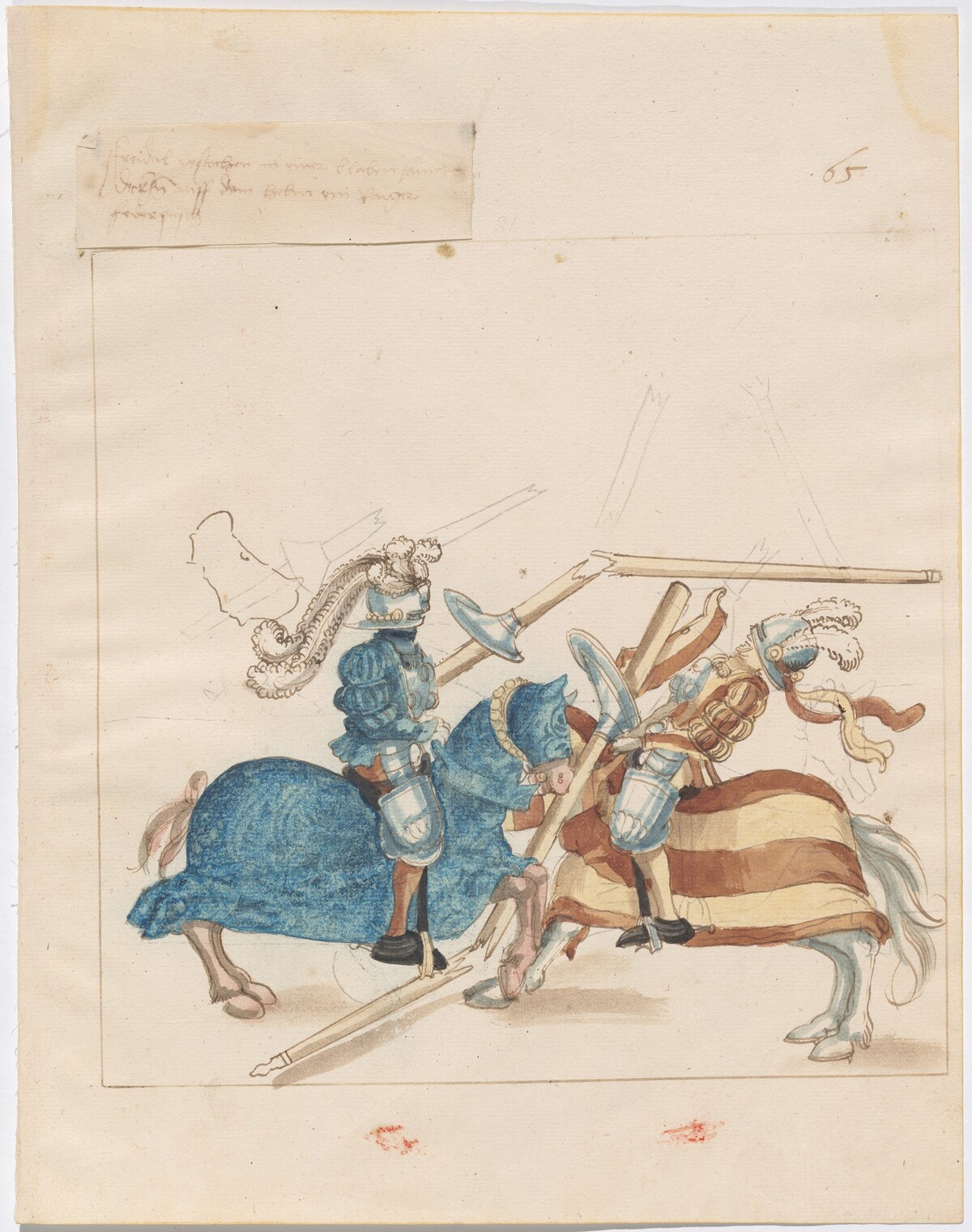 Mock Joust of War with Flying Shields by German 16th Century
