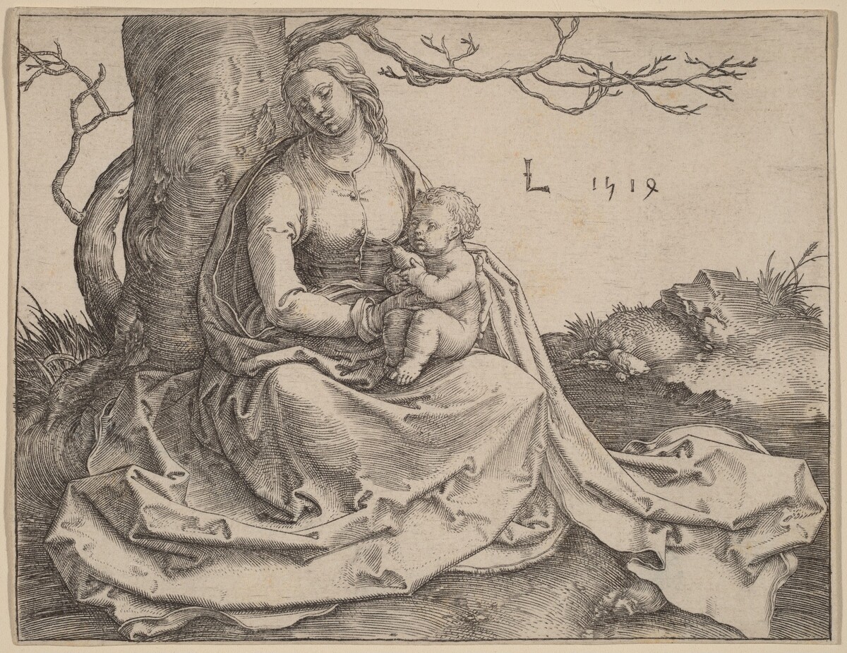 The Virgin Seated under a Tree by Lucas van Leyden