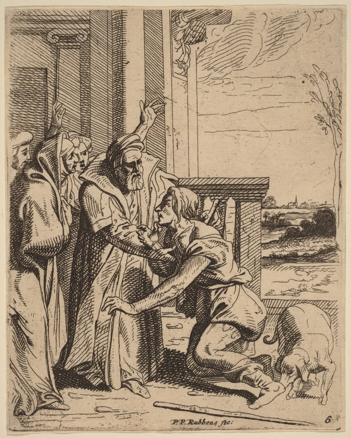 The Prodigal Son Received by His Father by Theodoor van Thulden after Sir Peter Paul Rubens