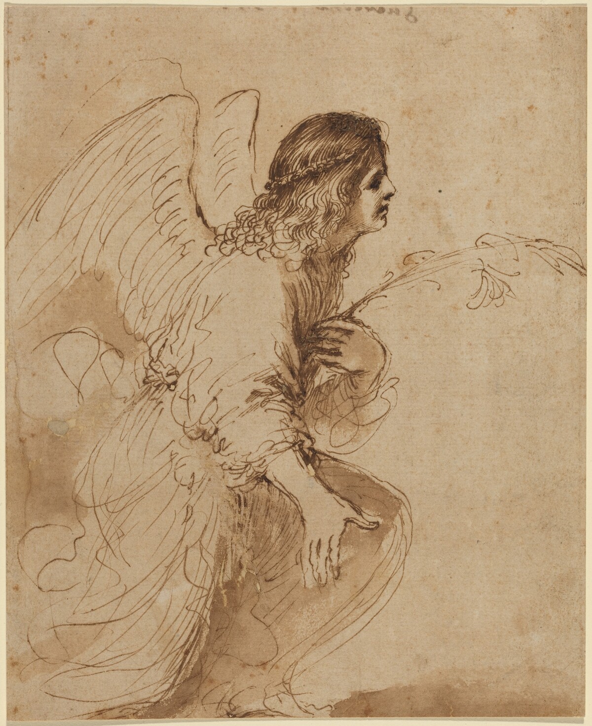 The Angel of the Annunciation by Giovanni Francesco Barbieri, called Guercino