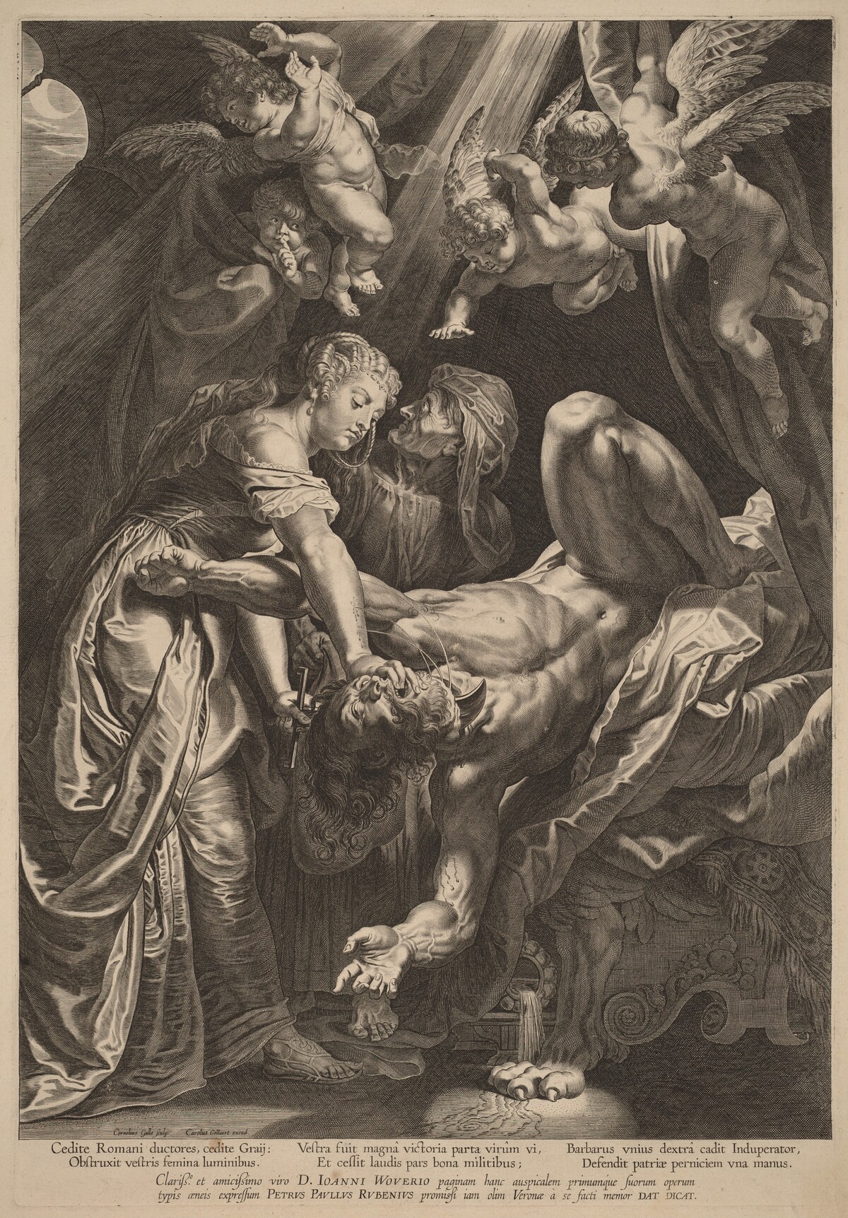 Judith Beheading Holofernes by Cornelis Galle I after Sir Peter Paul Rubens