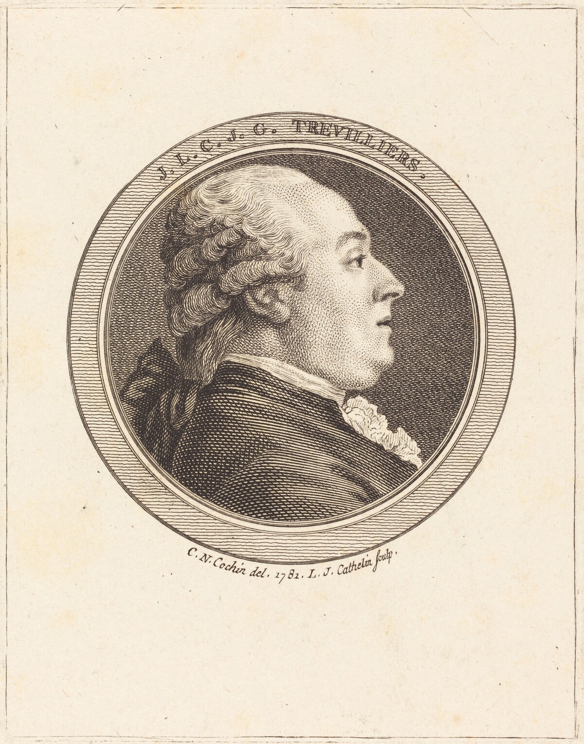 J. Trevilliers by Louis-Jacques Cathelin after Charles-Nicolas Cochin II