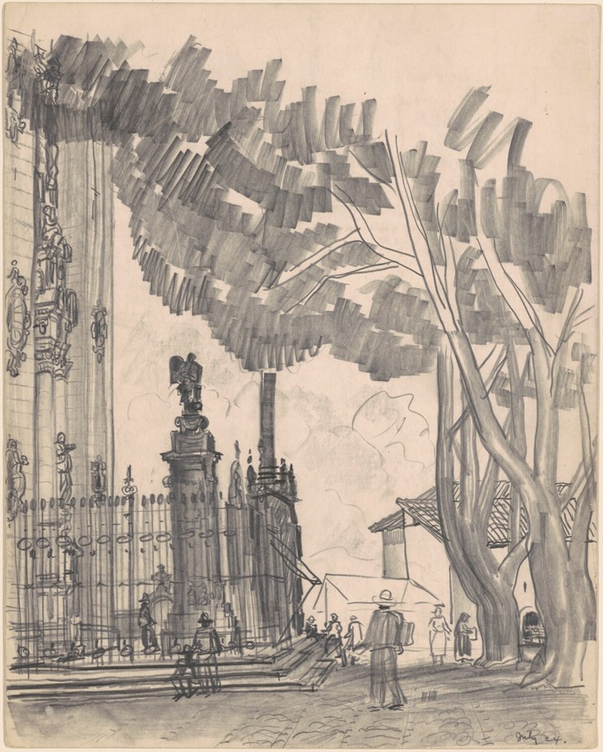 Cathedral Entrance, Mexico by William Vaughn Cash
