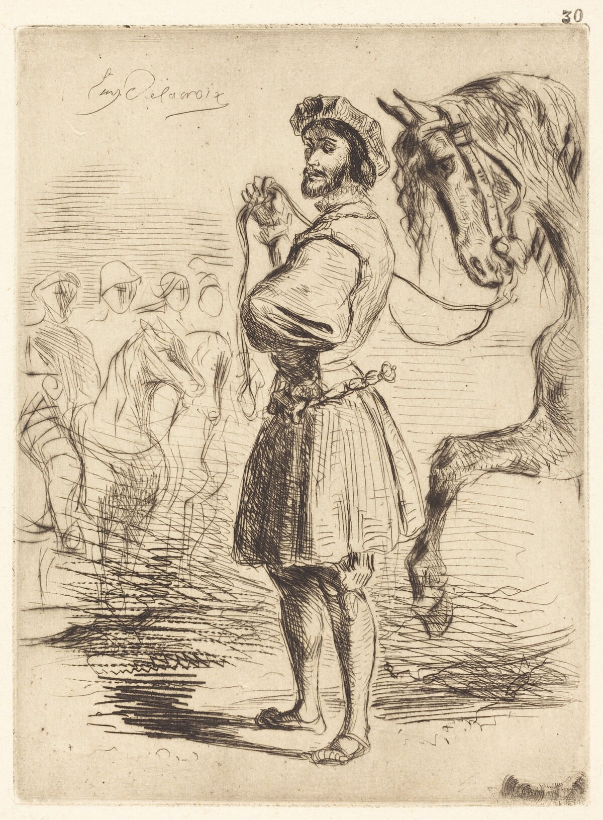 A Lord from the Period of Francis I (Un Seigneur de temps de François Ier) by Eugène Delacroix