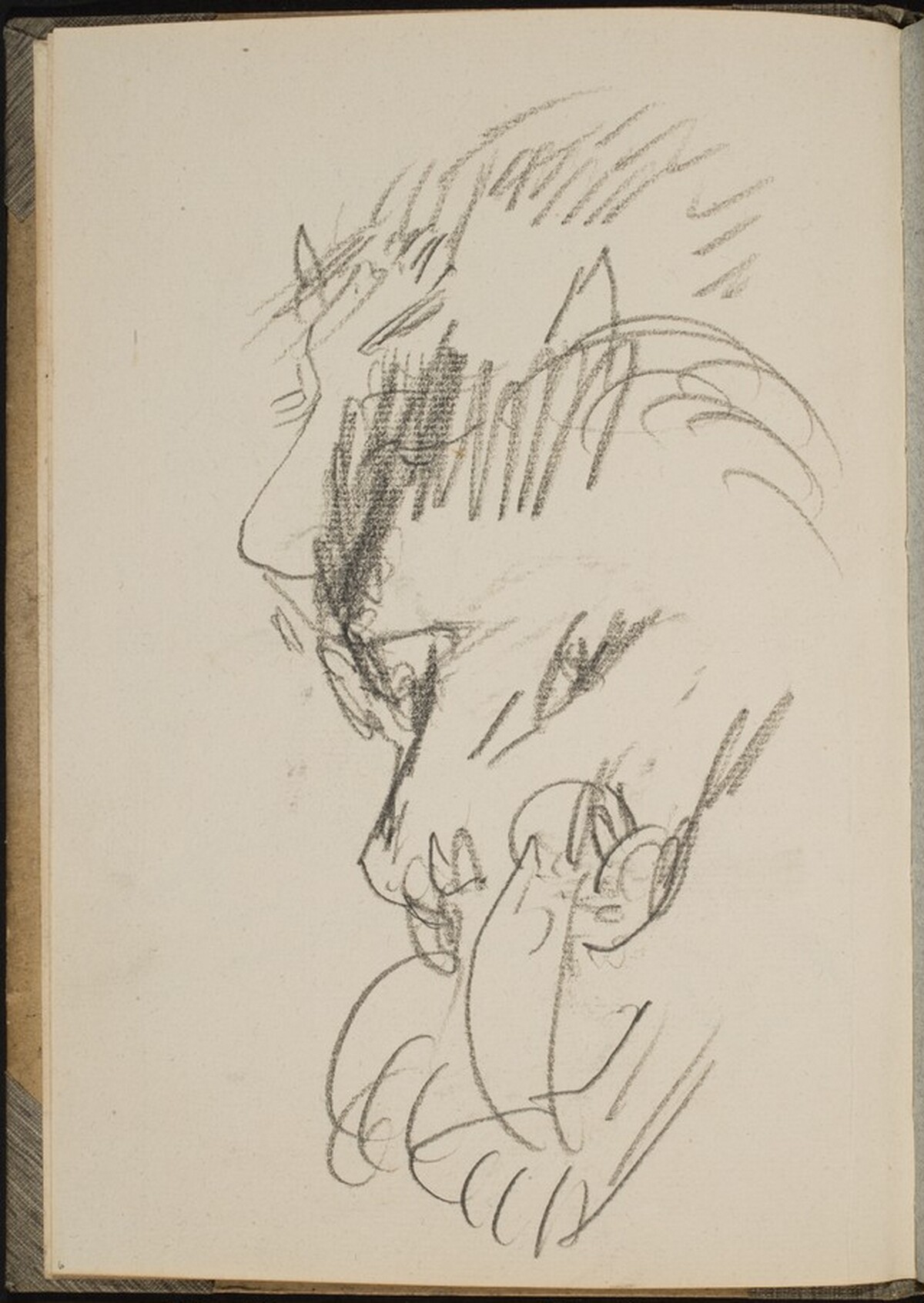 Fressender Löwe (Lion Eating) [p. 6] by Max Beckmann