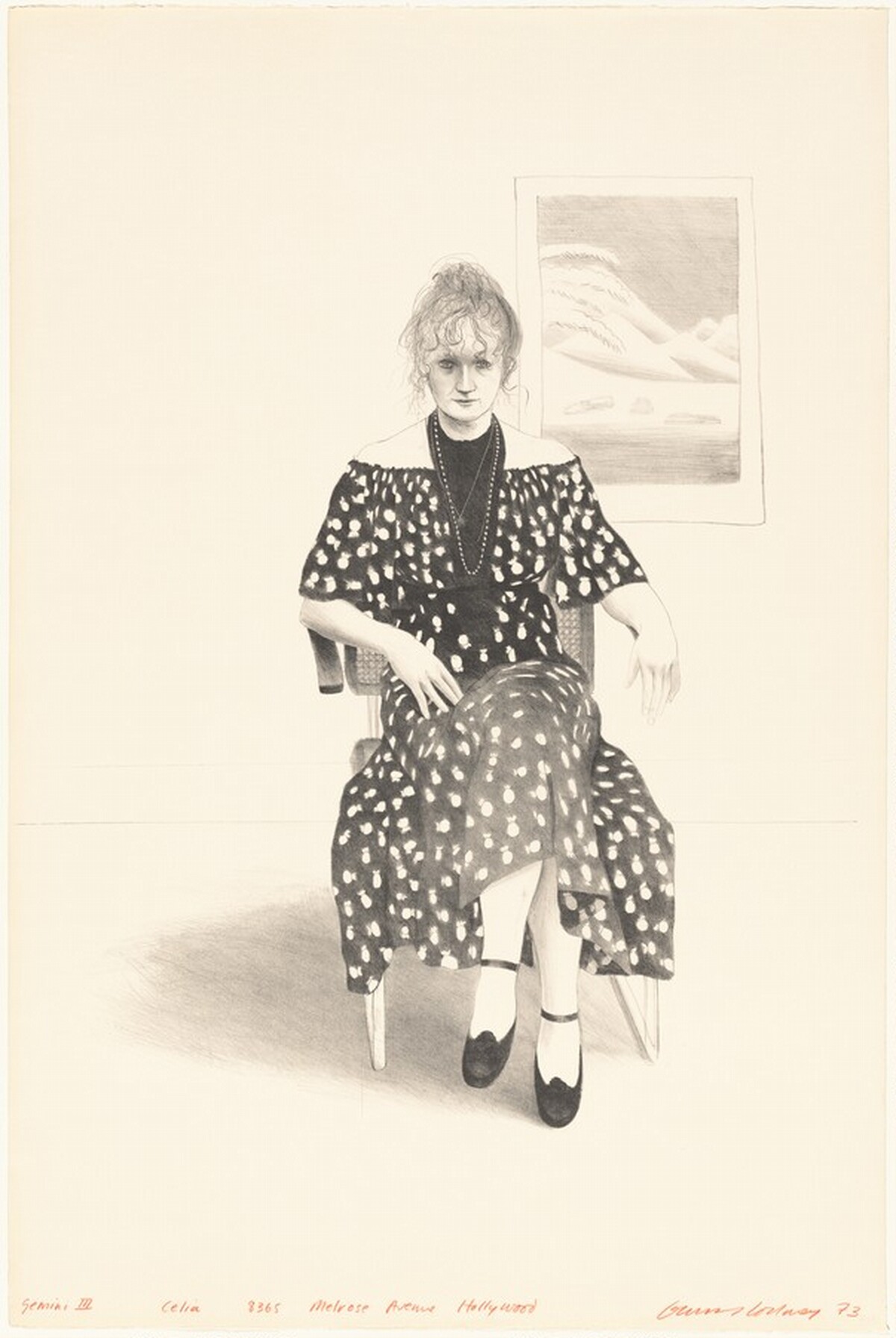 Celia 8365 Melrose Avenue, Hollywood by David Hockney