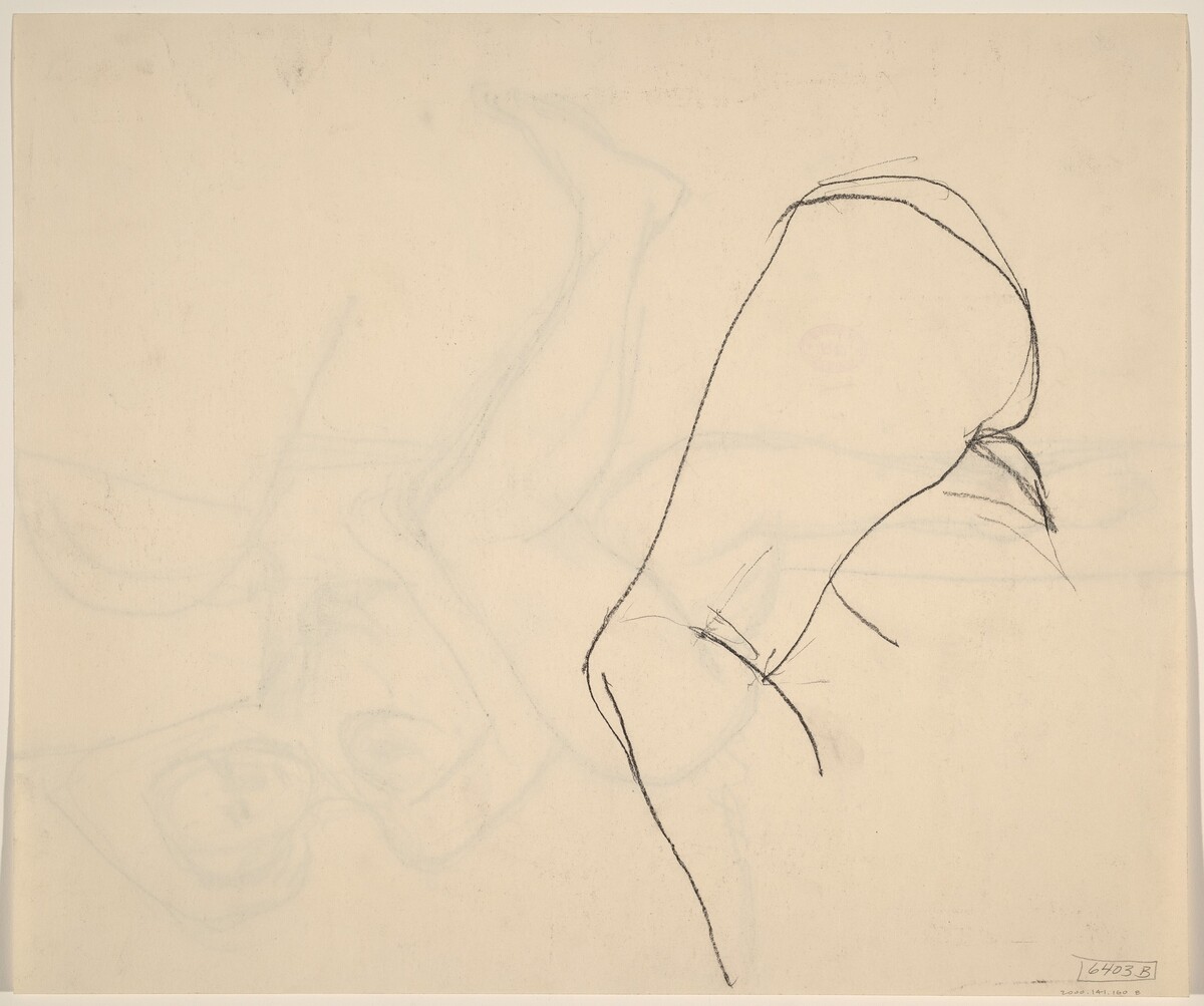 Untitled [study of legs and buttocks] [verso] by Richard Diebenkorn