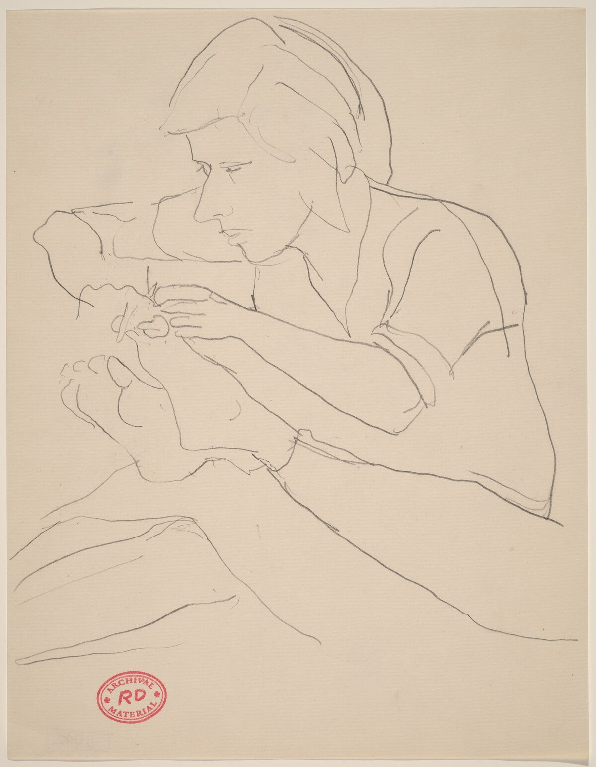 Untitled [the pedicure] by Richard Diebenkorn