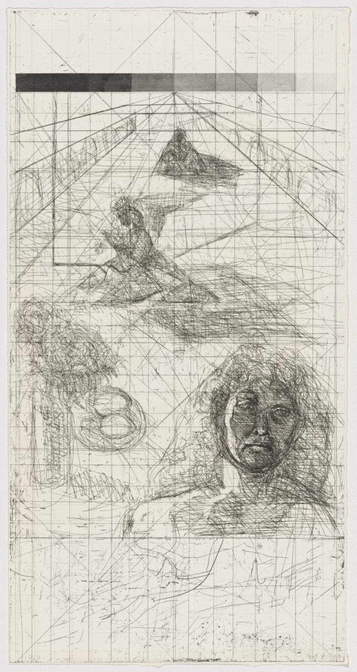 Abstraction, Belief, Desire [working proof 9 for panel C] by Pat Steir