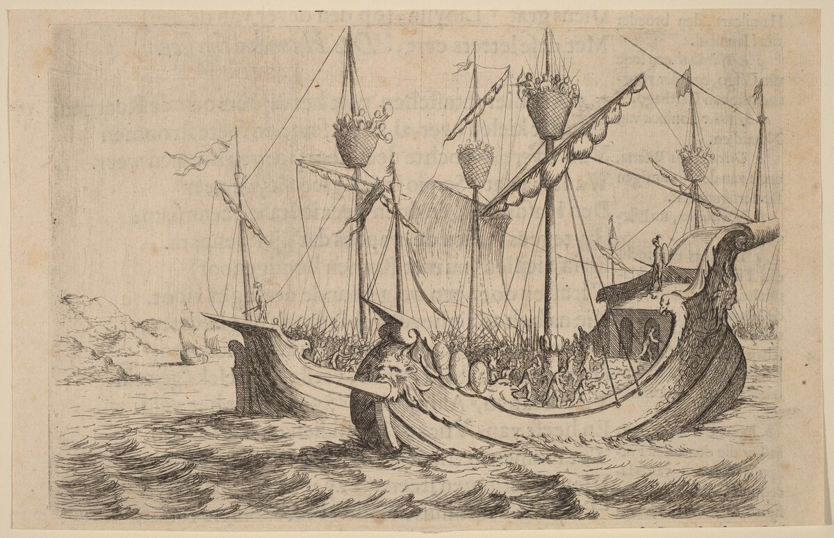 Hannibal's Navy Battling the Rhodians by Willem Basse