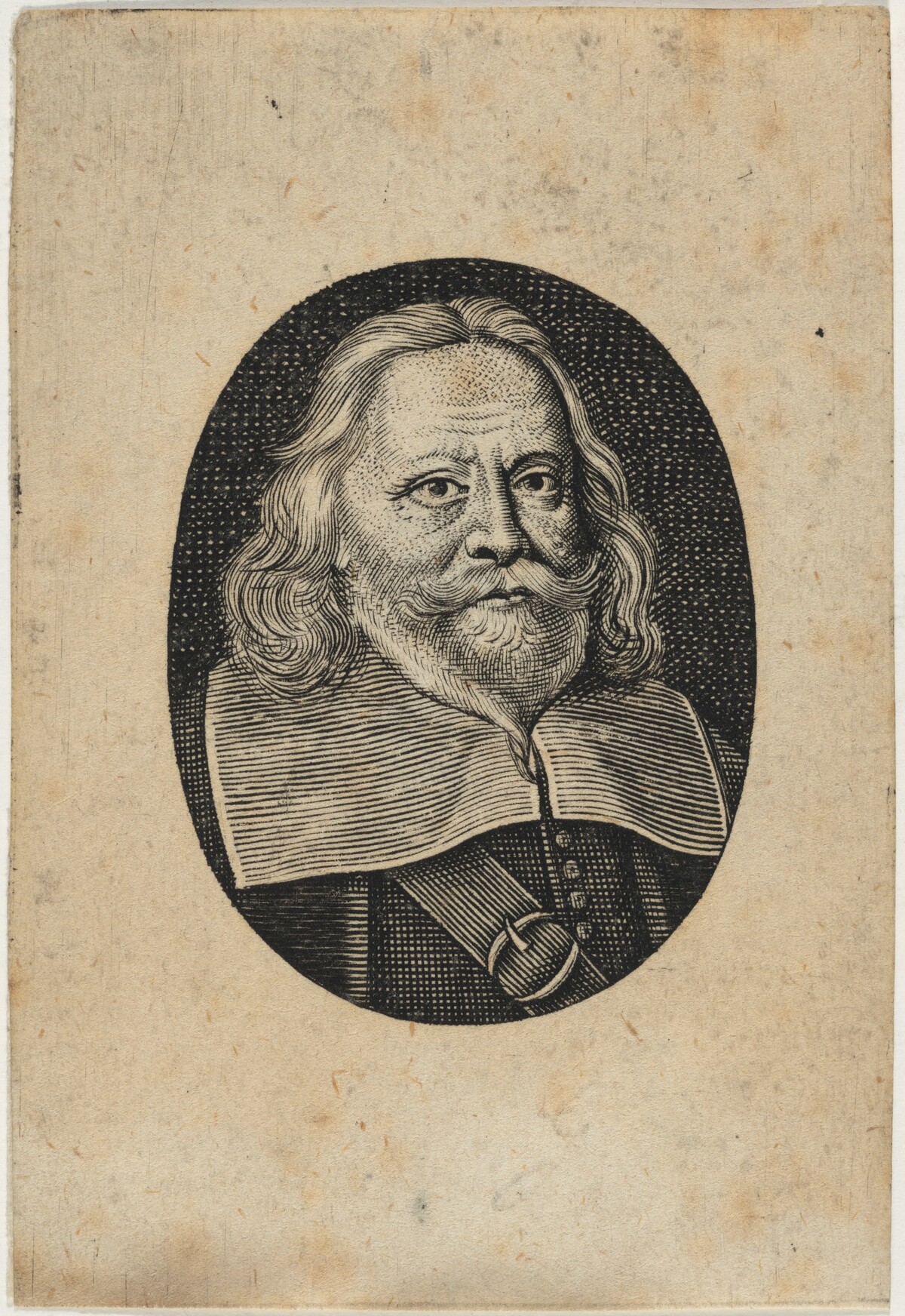 Portrait of Man in Oval by Unknown Artist