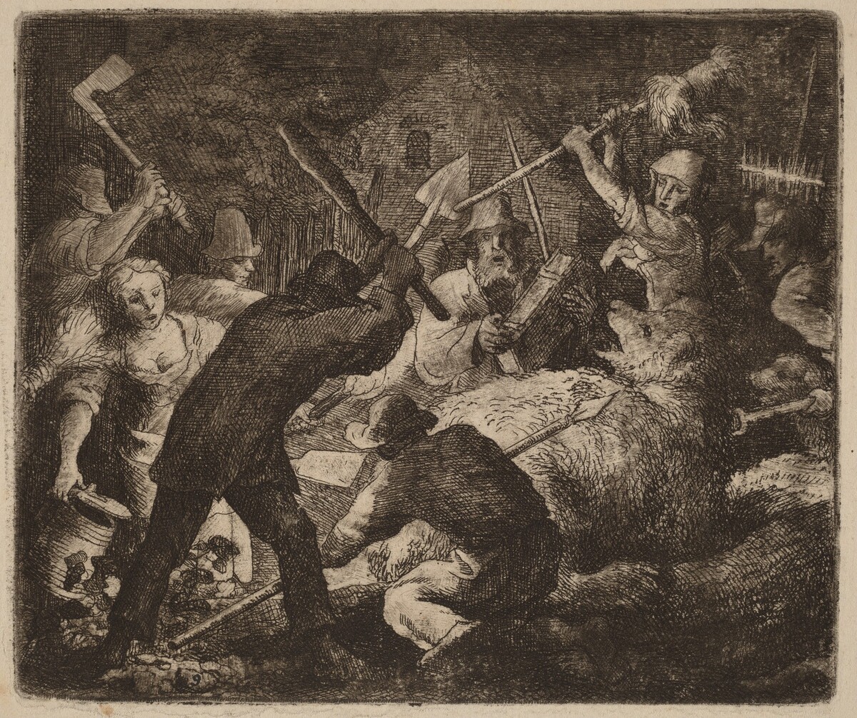 The Bear Assaulted by the Peasants by Allart van Everdingen