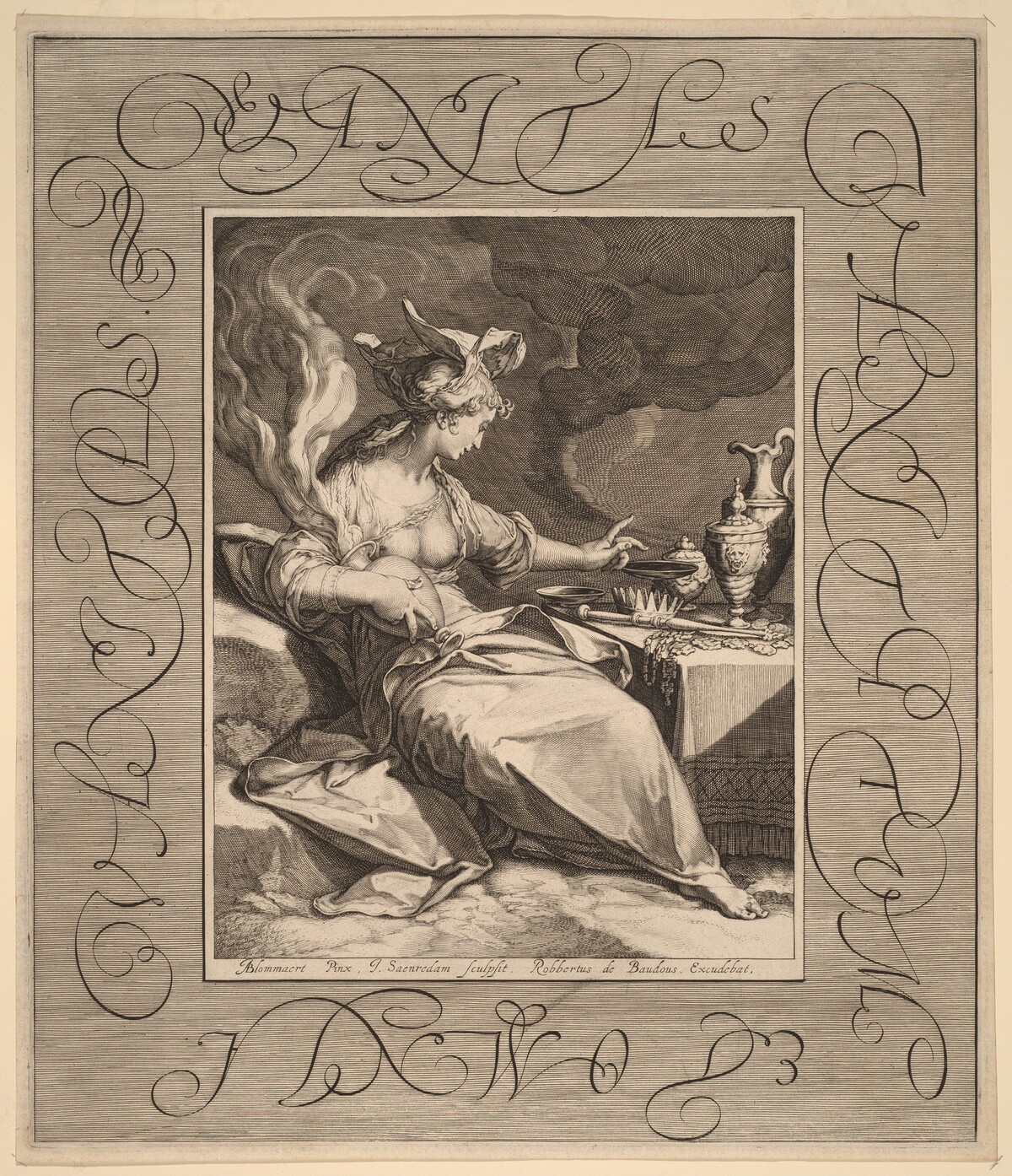 Vanitas, Vanitatum et Omnia Vanitas by Jan Pietersz Saenredam, after Abraham Bloemaert