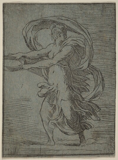 Woman Carrying a Tray