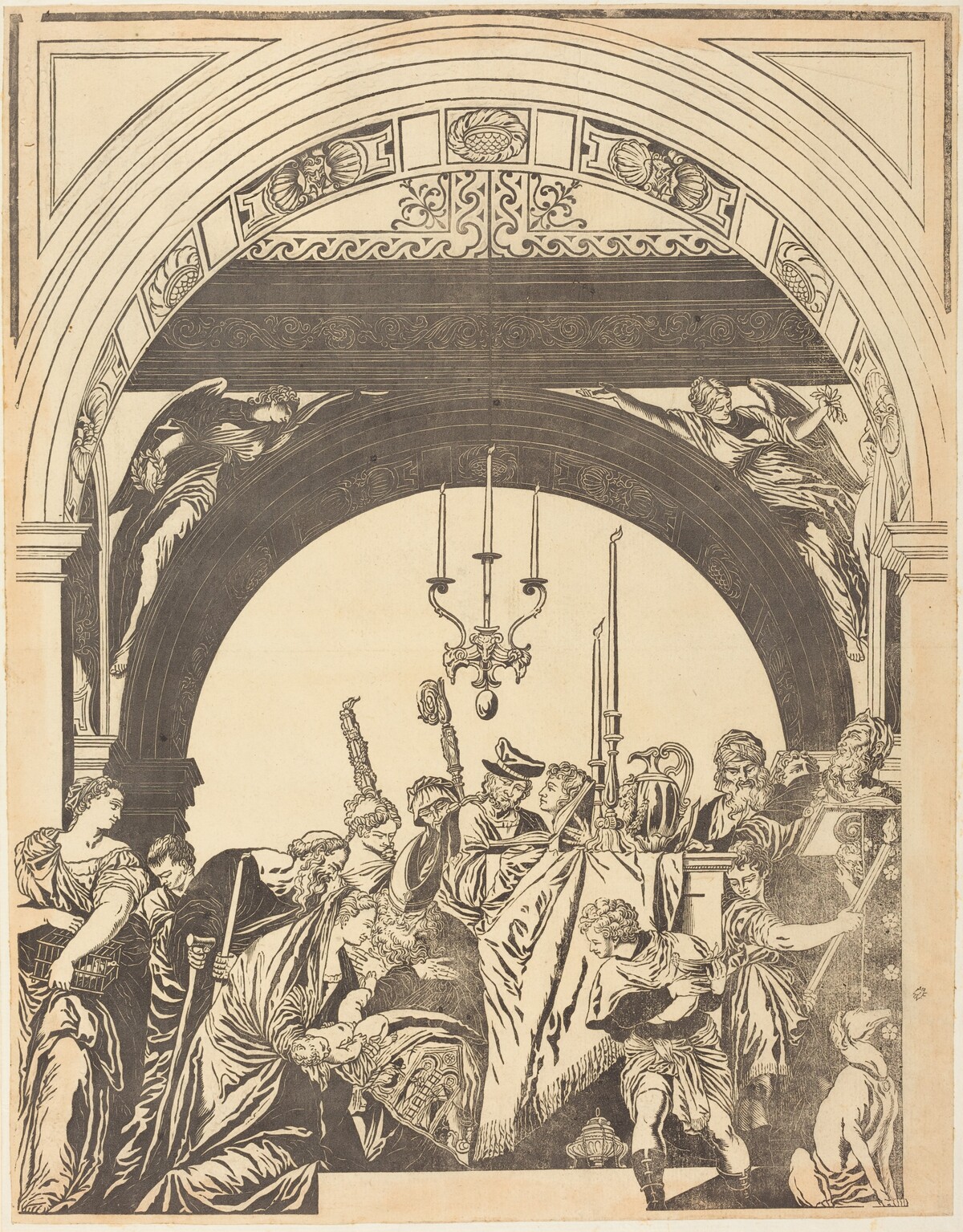 The Presentation in the Temple (The Circumcision) by John Baptist Jackson after Veronese
