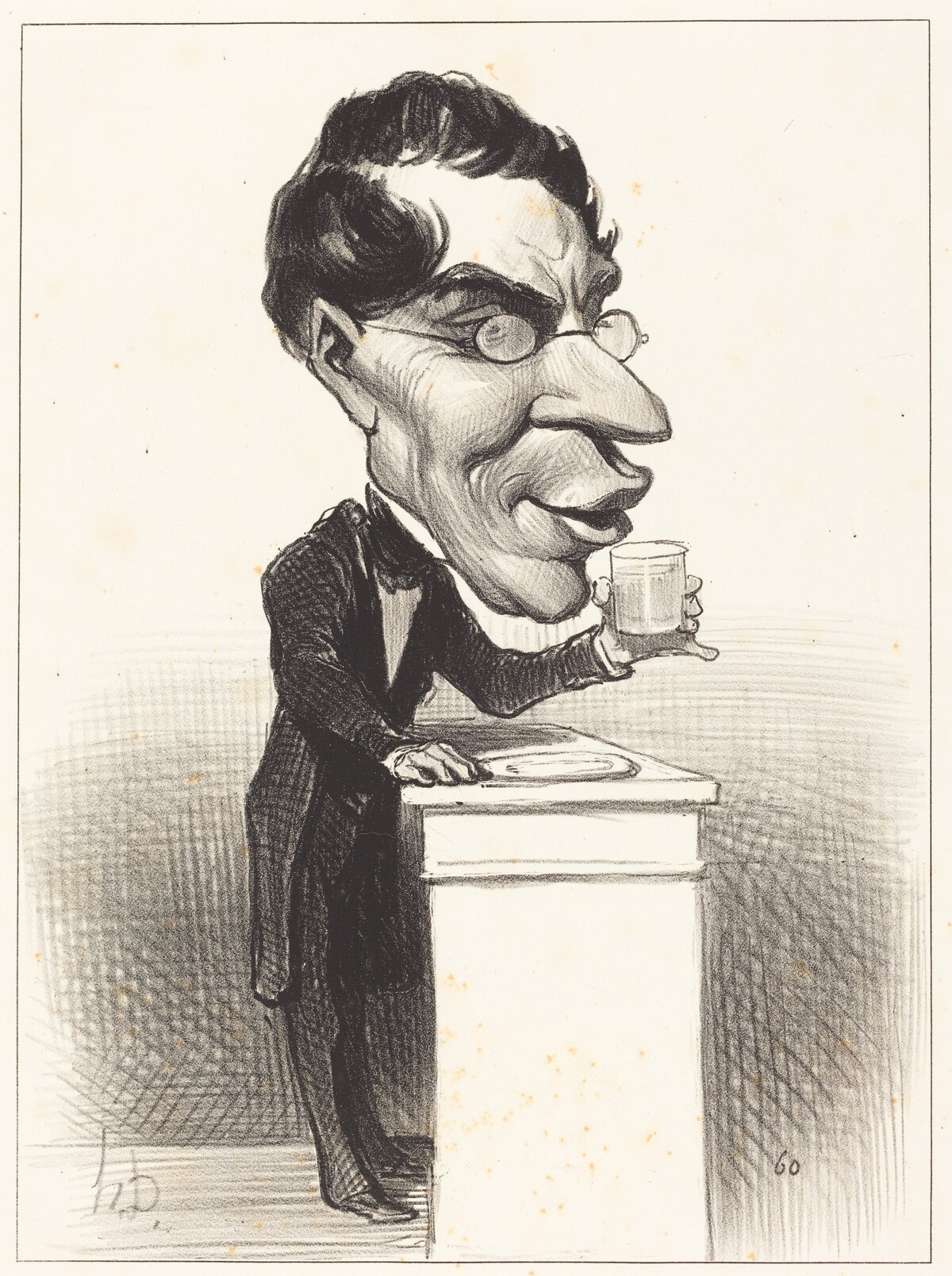H.M. Augustin Corne by Honoré Daumier