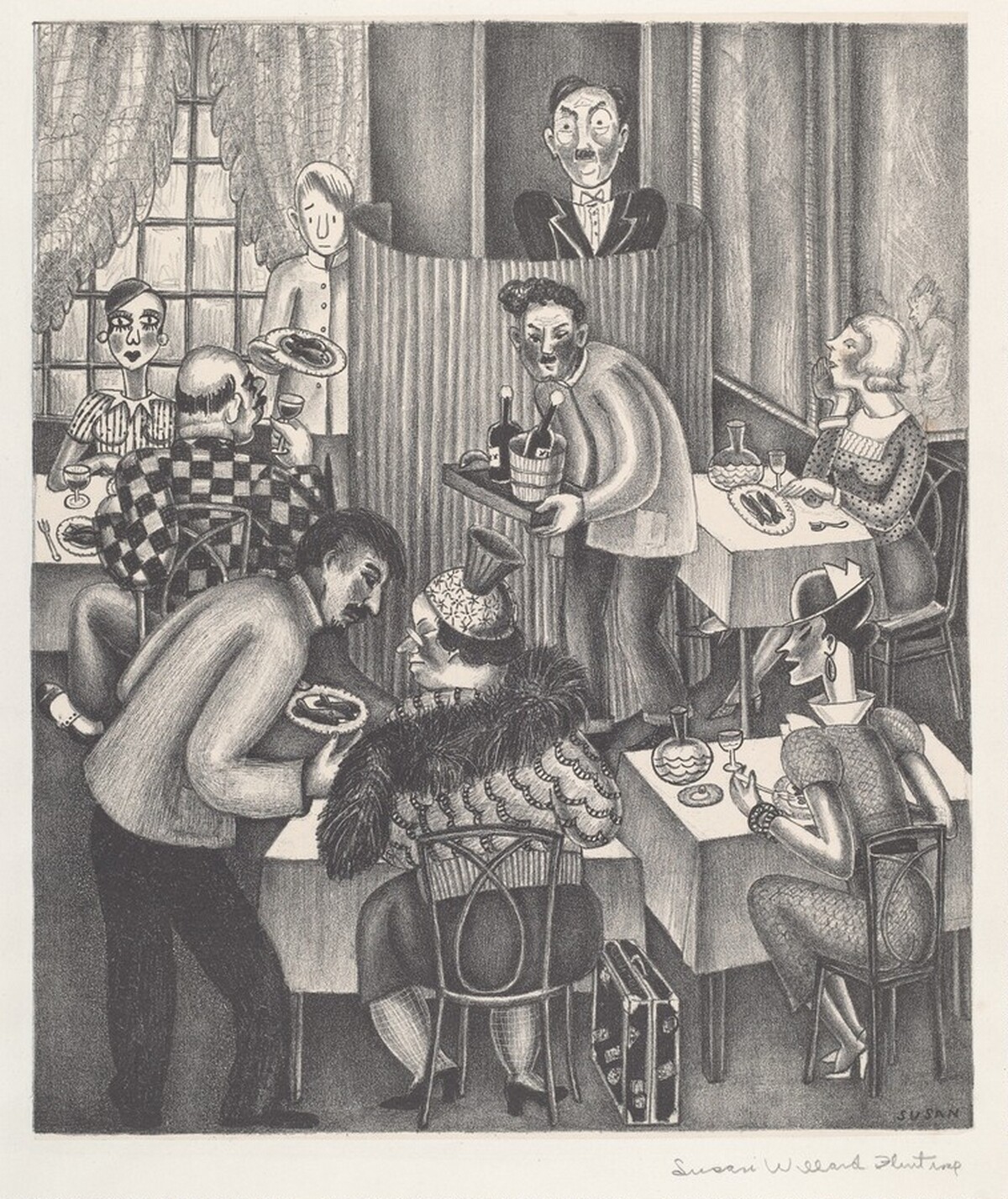 Untitled (French Restaurant) by Susan Willard Flint