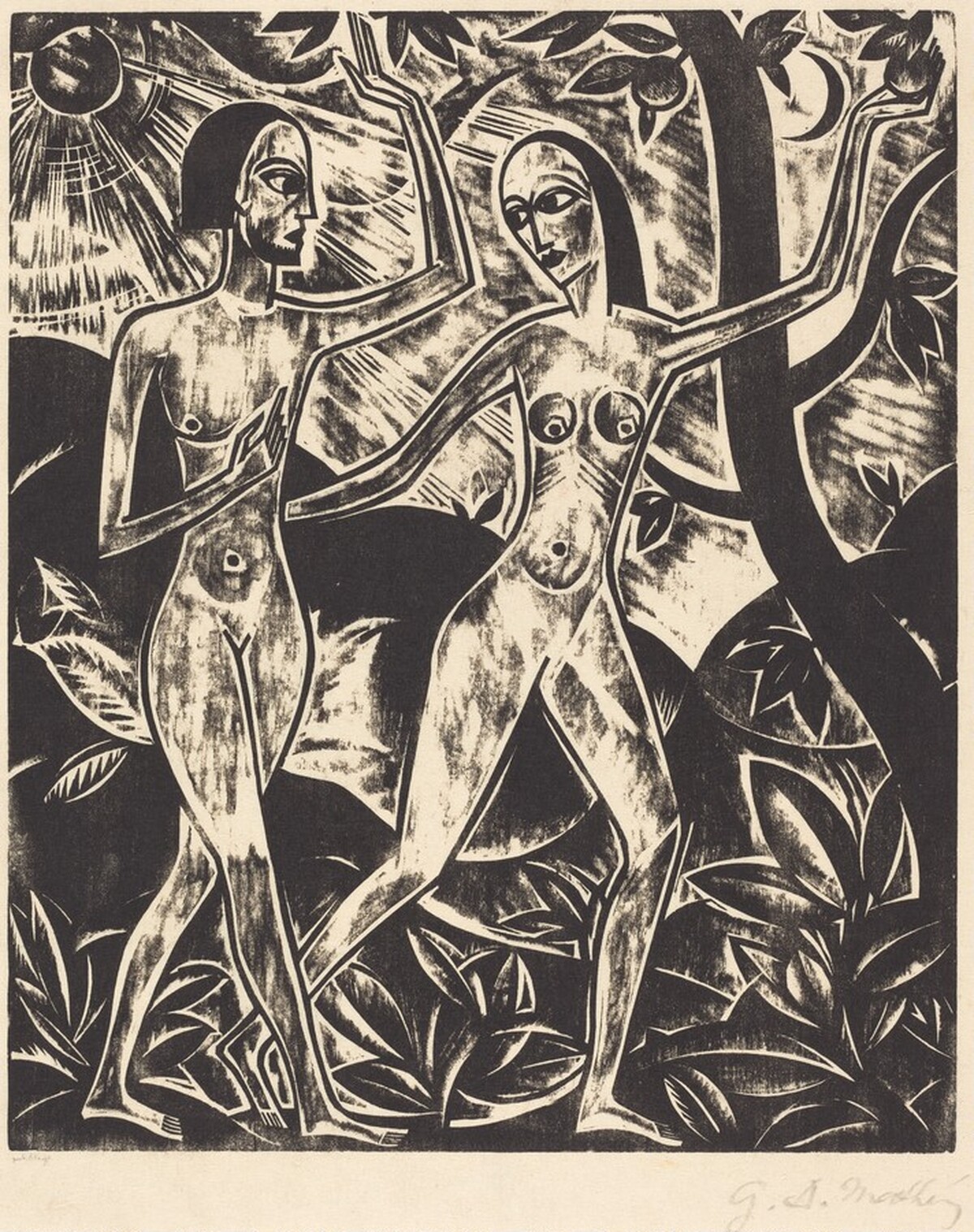 Adam and Eve by Georg Alexander Mathey