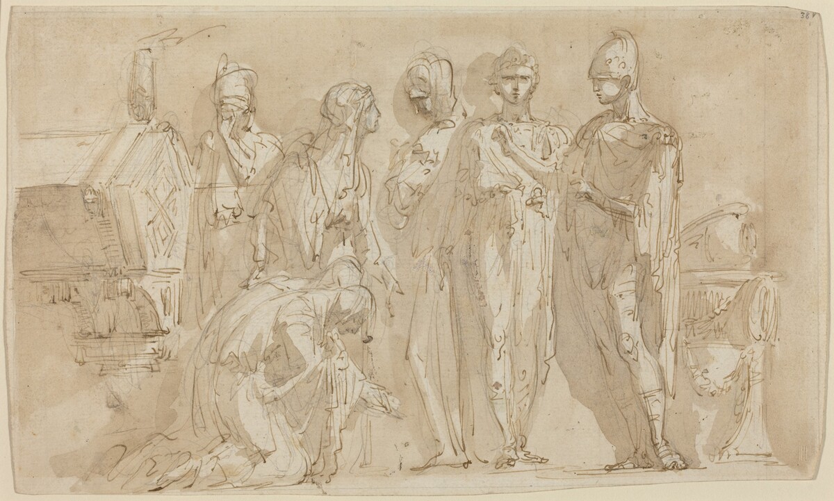 Coriolanus before the Women of Rome by Giuseppe Bernardino Bison