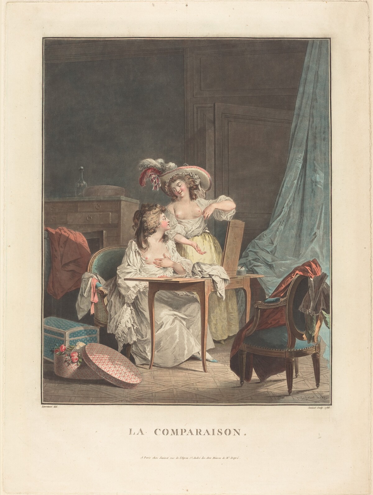 La Comparaison by Jean-François Janinet after Nicolas Lavreince