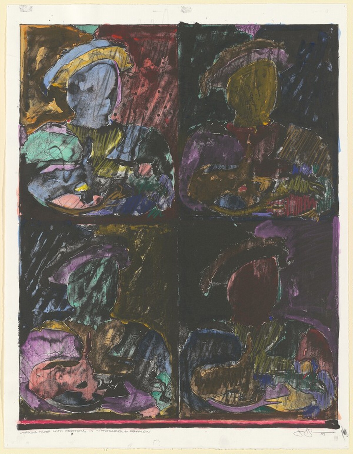 After Holbein [working proof] by Jasper Johns