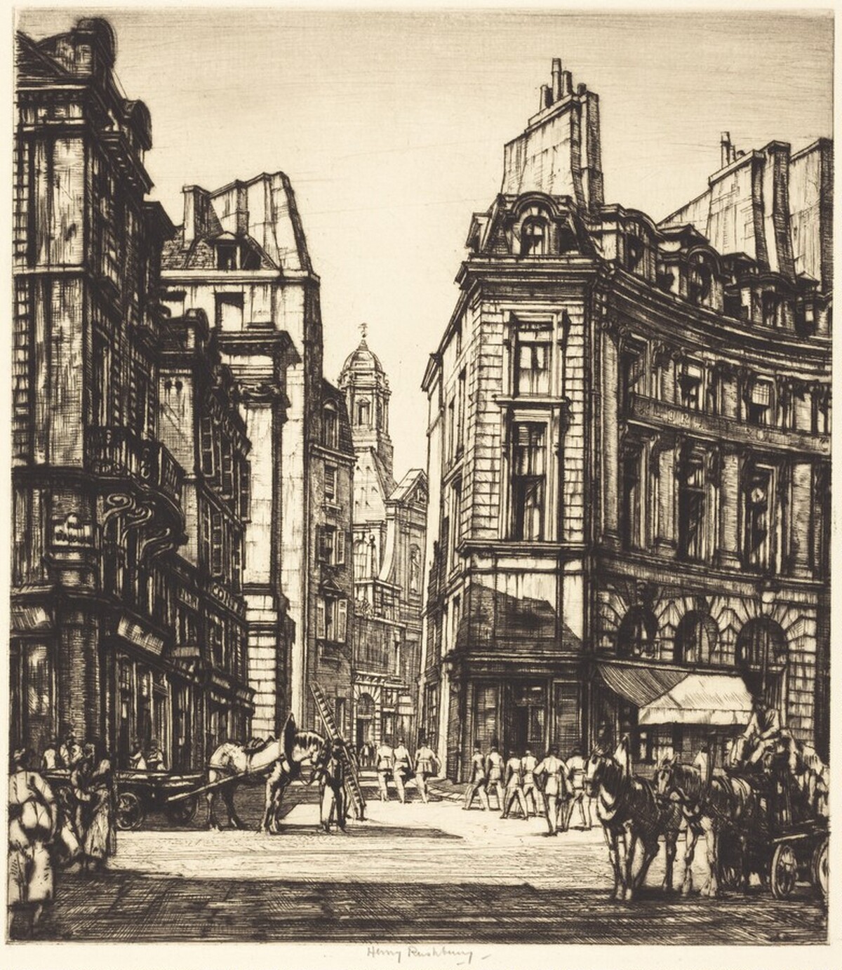 Place des Victoires, Paris by Henry Rushbury