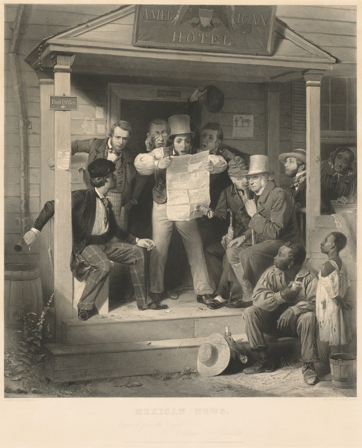 Mexican News by Alfred Jones, after Richard Caton Woodville