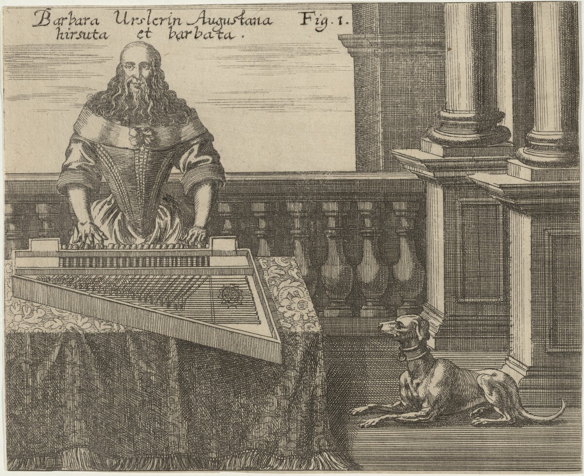 Barbara van Beck, A Bearded Lady by after Isaac Brun