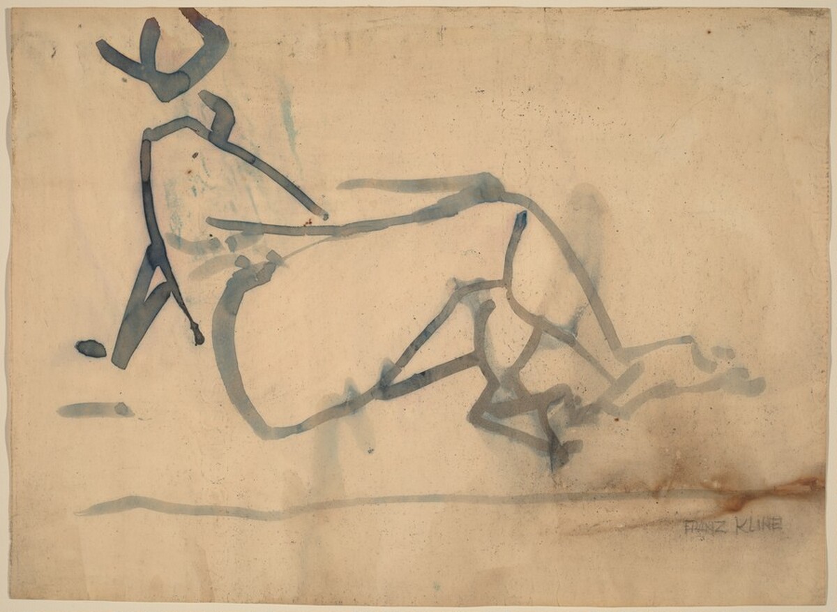 Reclining Figure Facing Left by Franz Kline