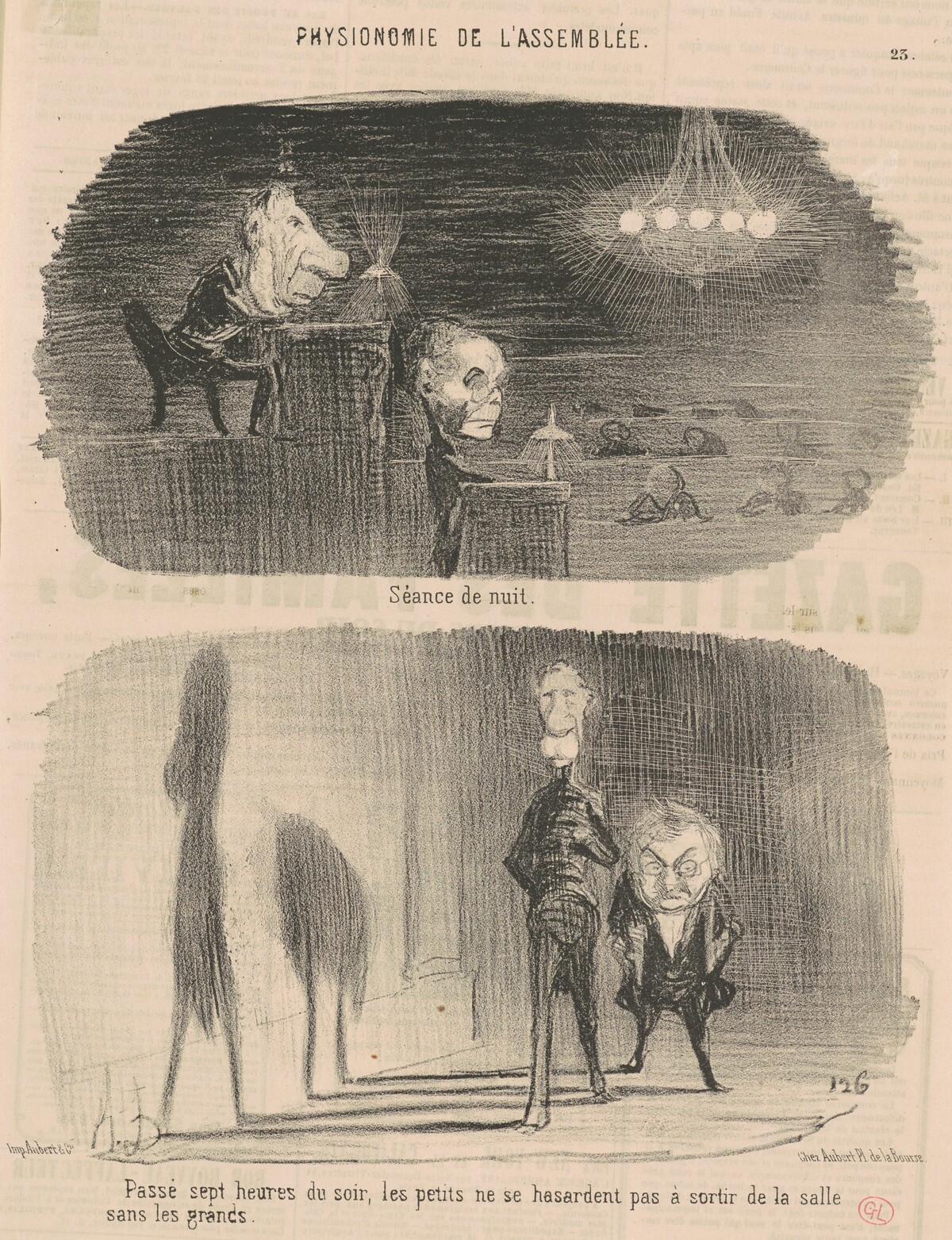 Séance de nuit by Honoré Daumier