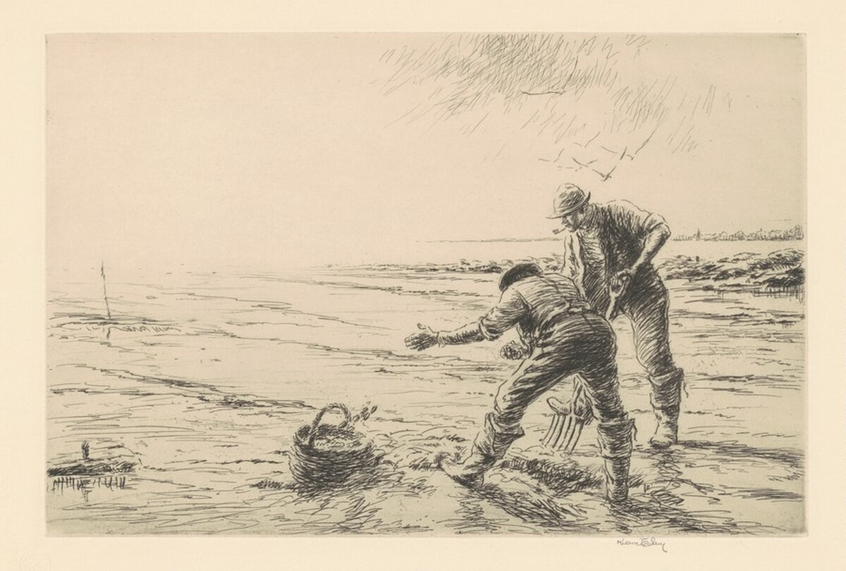 Digging Clams by Kerr Eby