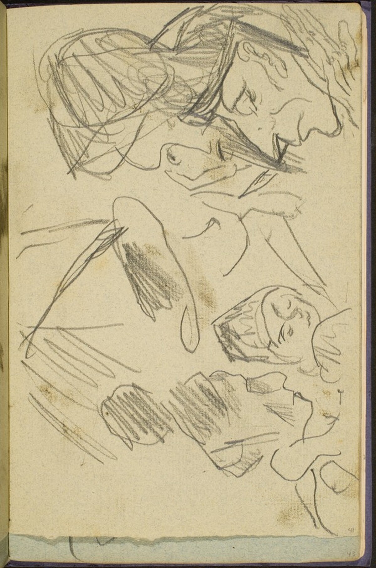 mehrere Studienköpfe (Several Head Studies) [p. 41] by Max Beckmann