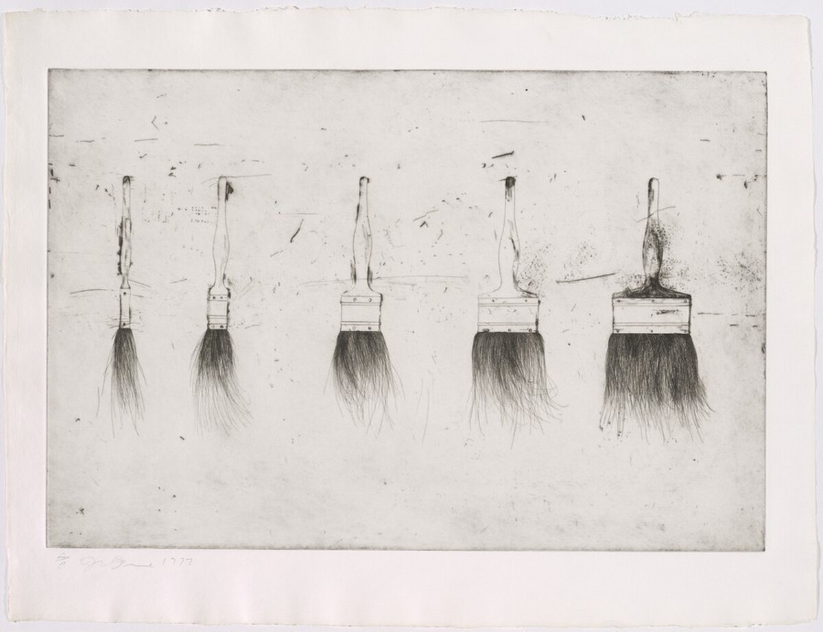 Five Paintbrushes (first state) by Jim Dine