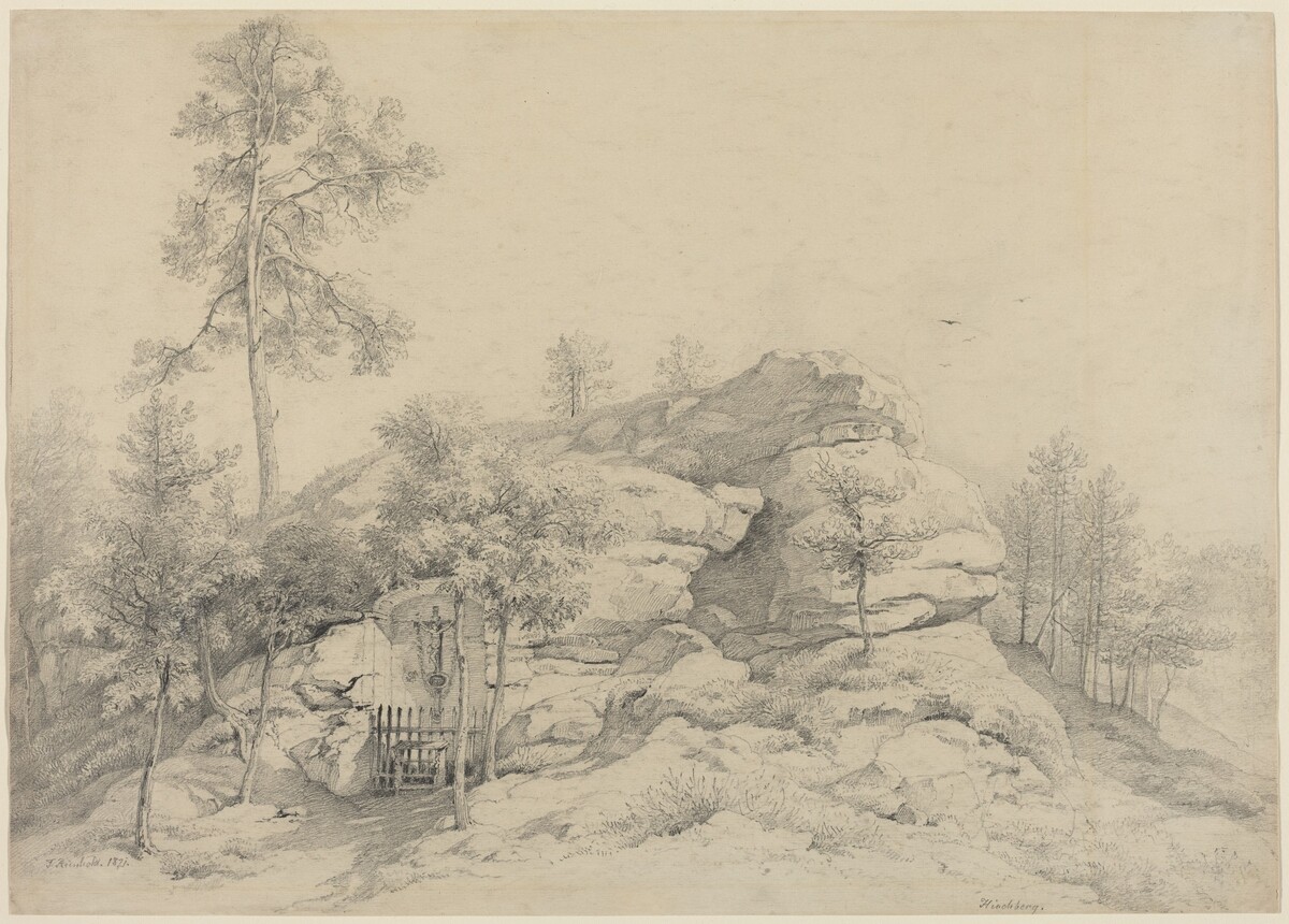 A Wayside Shrine Carved into a Rocky Tor by Friedrich Philipp Reinhold