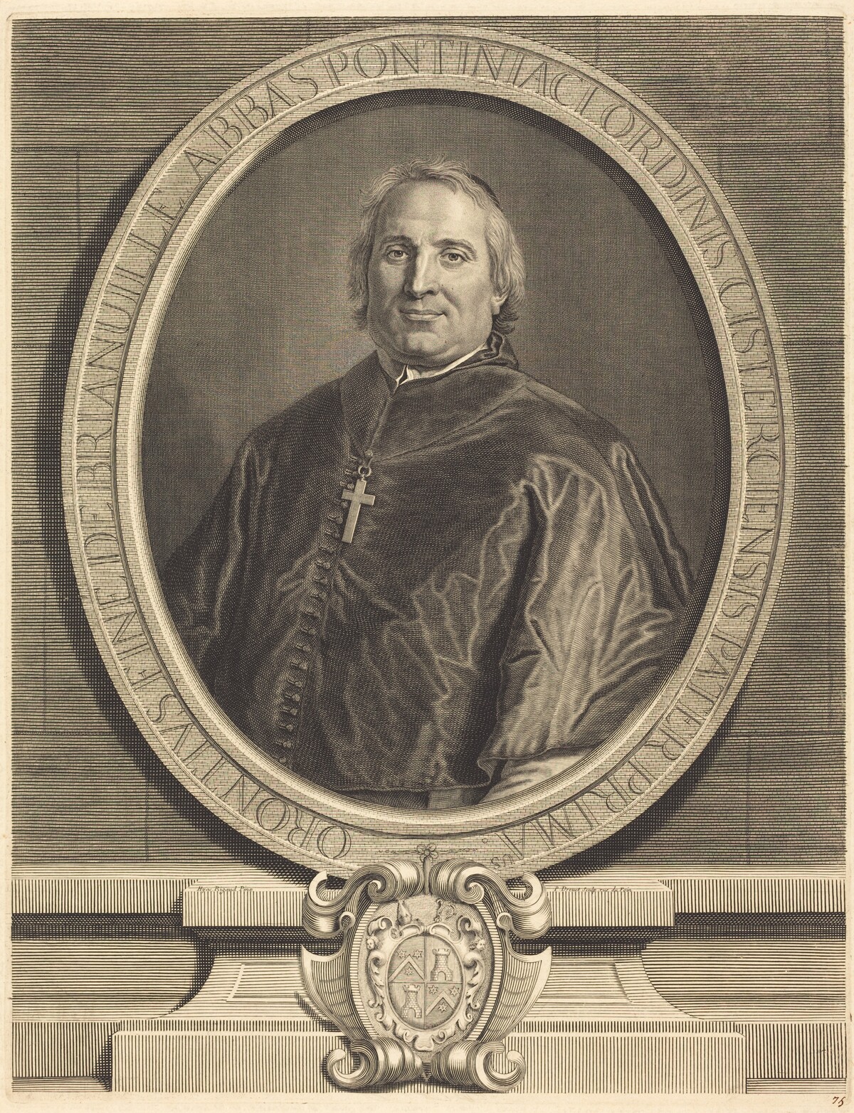Fine de Brianville by Pierre Drevet after Hyacinthe Rigaud